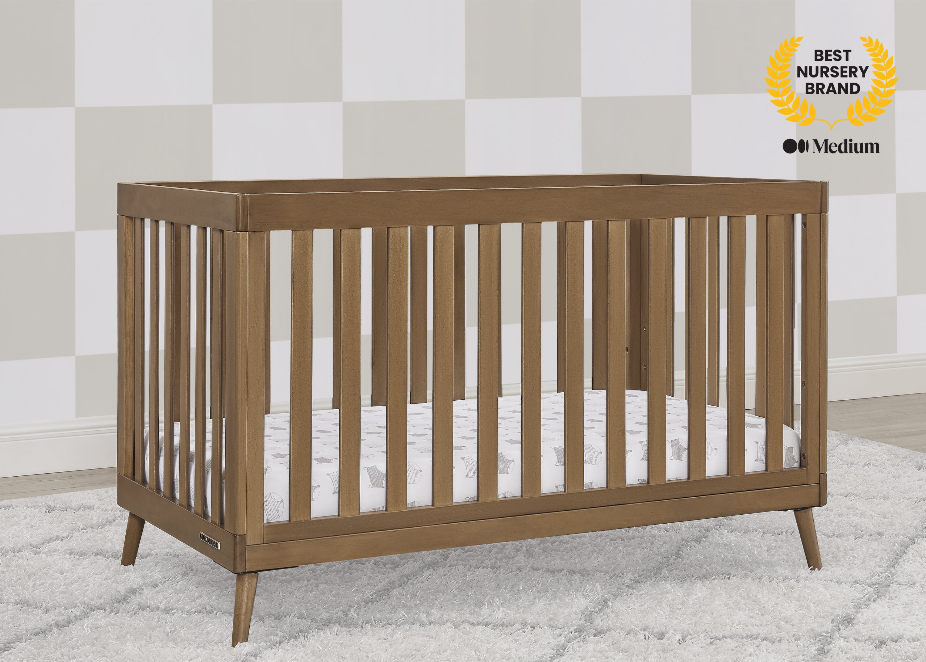Essex 4-in-1 Convertible Baby Crib - Toddler Bed, Daybed & Full-Size Bed Conversion - Safe Nursery Furniture for Newborns & Kids - Perfect for Bedrooms, Daycare & Guest Rooms
