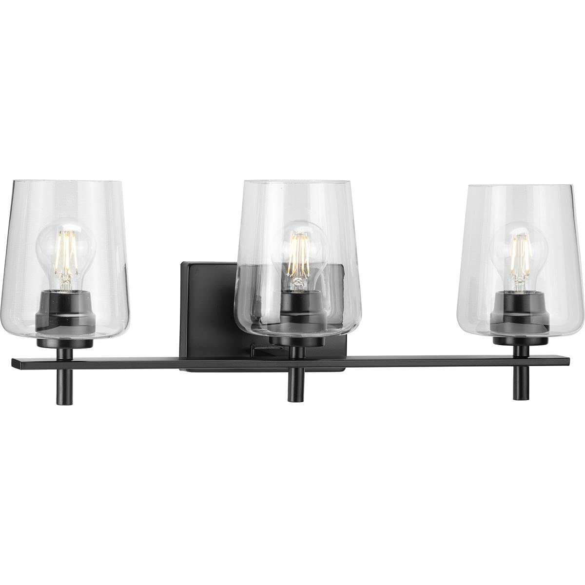 Progress Lighting P300362-31M Calais Bathroom Vanity Light Fixture - Modern Black Sconce for Bathroom Mirror & Vanity Area - Perfect for Home, Hotel, and Spa Decor
