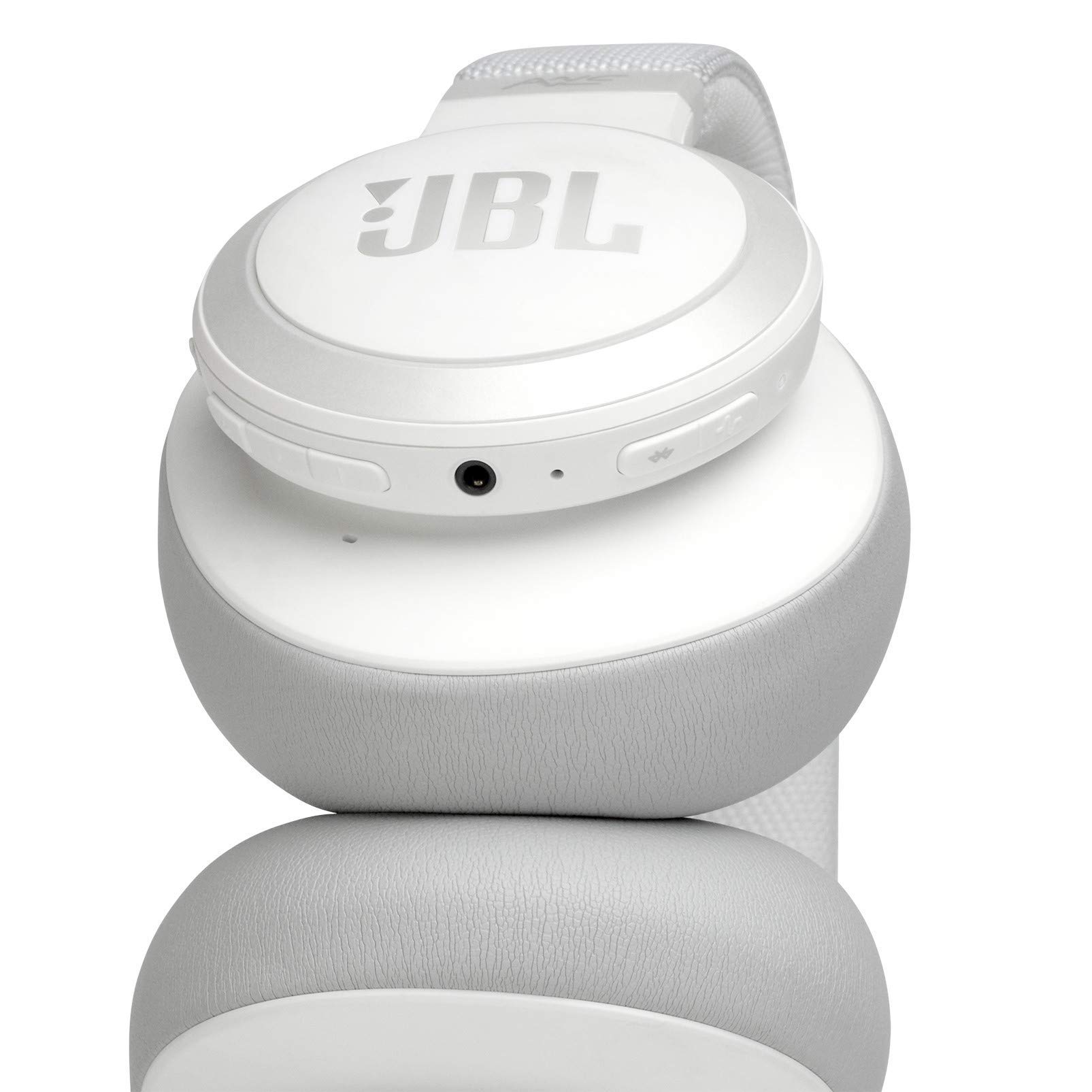 JBL Live 650BTNC Wireless Bluetooth Headphones with Active Noise Cancelling (ANC), 30-Hour Battery, Comfortable Over-Ear Design - White (Renewed) - Perfect for Travel, Work & Music Lovers