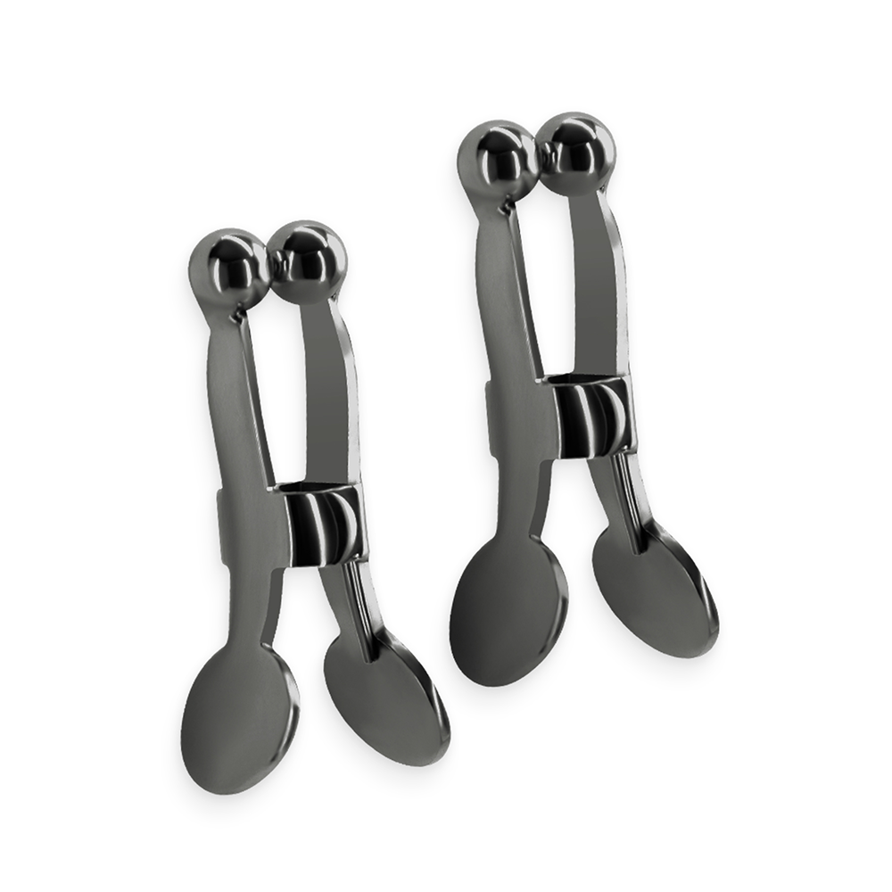 Stainless Steel Nipple Clamps with Metal Beads - Adjustable BDSM Bondage Toy for Sensual Play & Couples Intimacy