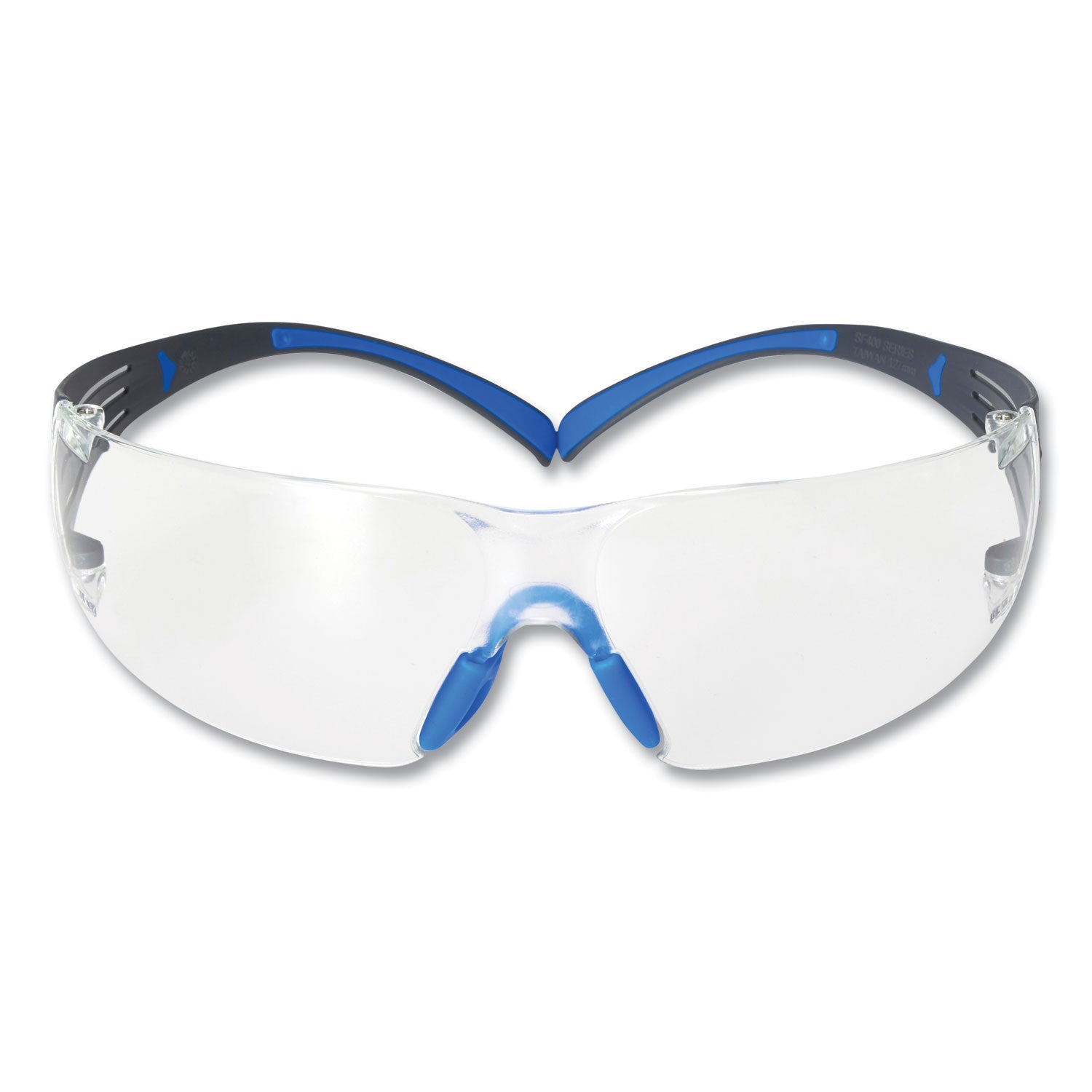 3M™ SecureFit 400 Series Protective Safety Glasses - Black/Blue Plastic Frame, Clear Polycarbonate Lens - Ideal for Construction, Woodworking & DIY Projects
