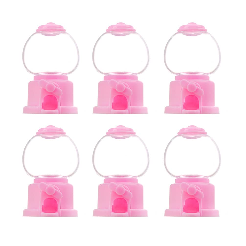 STOBOK 6Pcs Mini Candy Dispenser Machine for Kids - Pink Candy Catcher Treat Containers for Birthday Parties, Weddings & Baby Showers - Fun Candy Boxes for Classroom Rewards & Halloween Treats