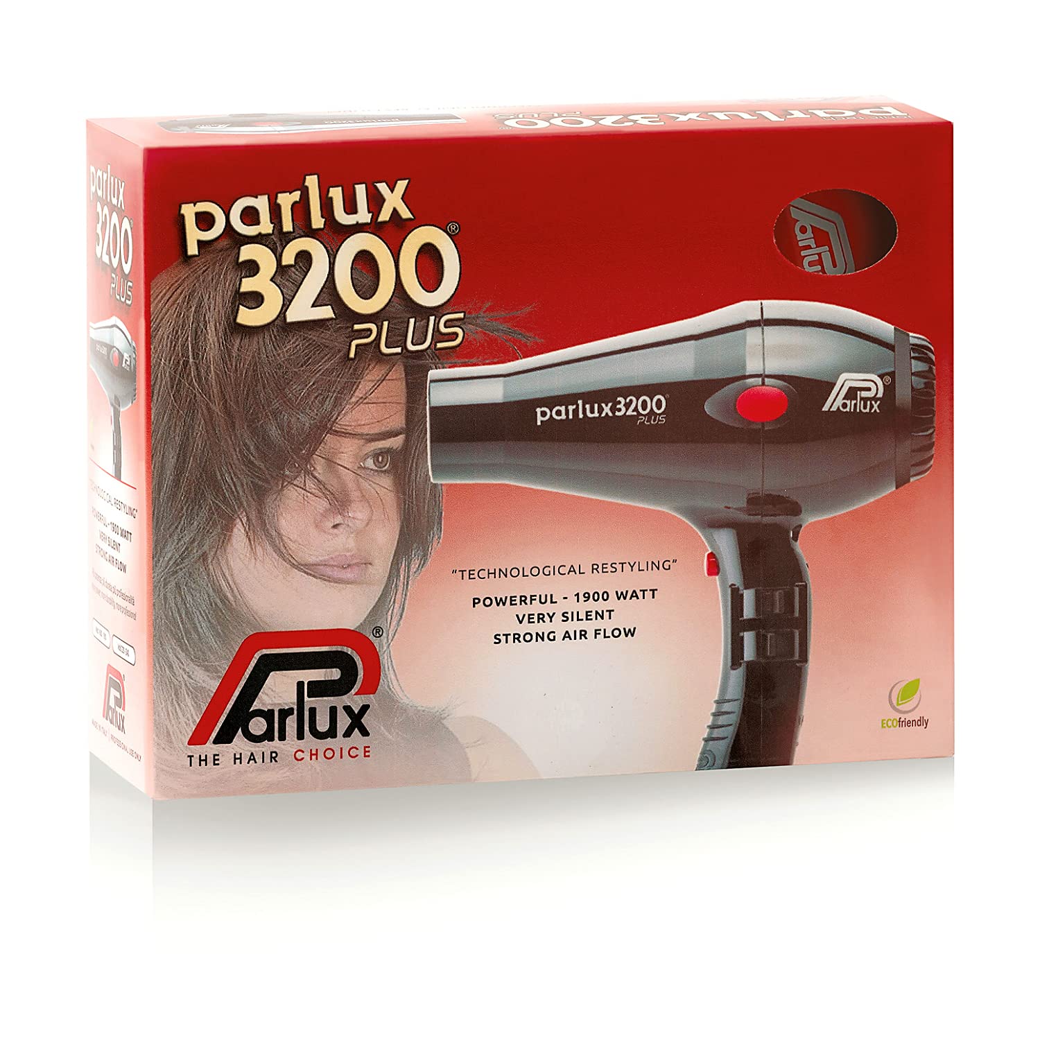 Parlux 3200 Plus Professional Hair Dryer - Fuchsia Pink | Lightweight & Fast Drying for Salon-Quality Results at Home | Perfect for Styling, Blowouts & Everyday Use