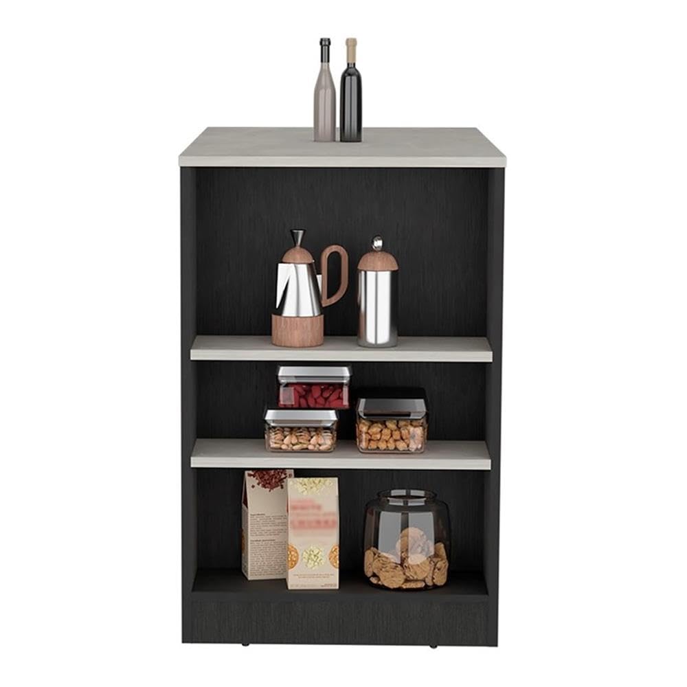 TUHOME Portree Kitchen Island - Engineered Wood Kitchen Cart with Storage, Multi-Color Options for Modern Farmhouse & Small Space Kitchens