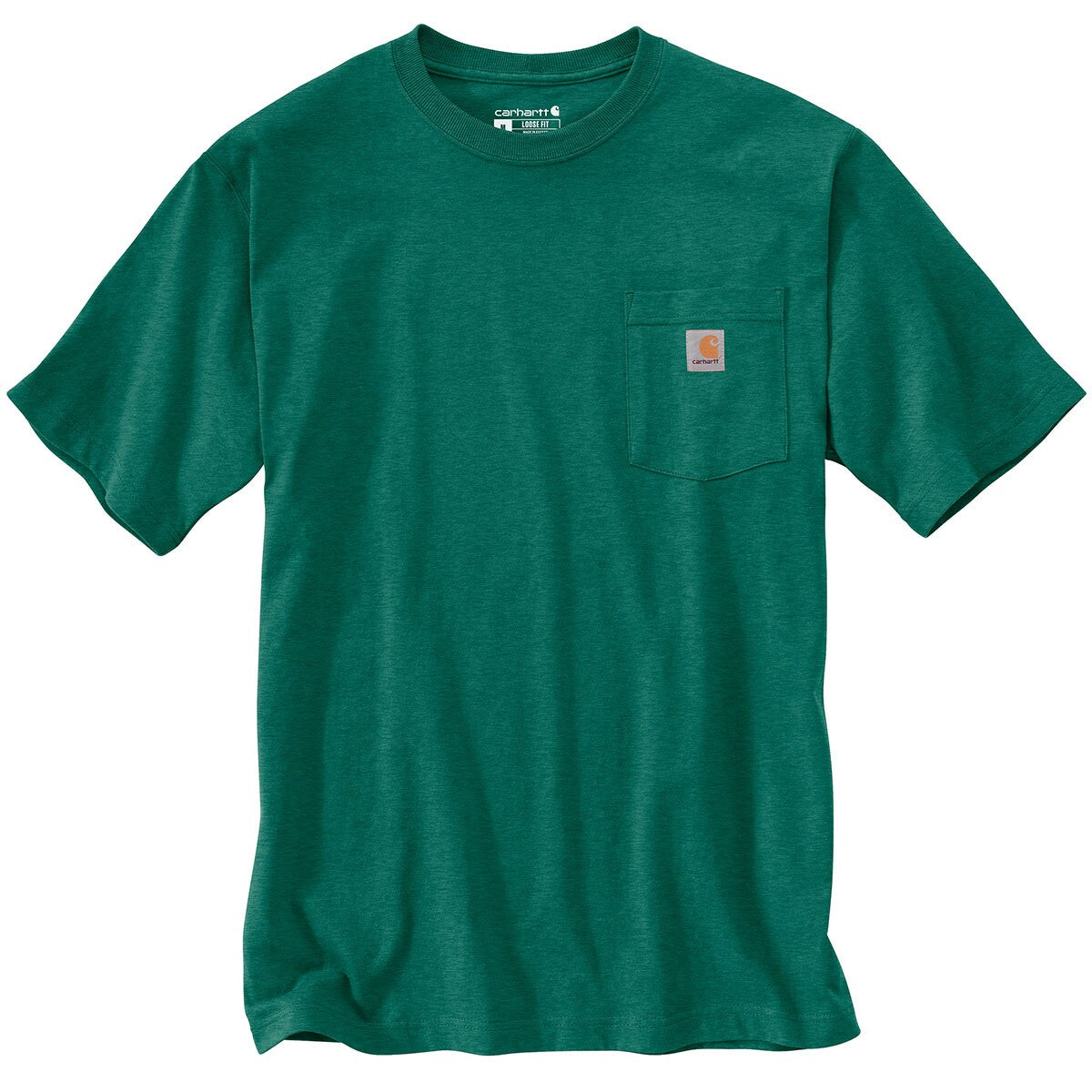 Carhartt Loose Fit Heavyweight Short Sleeve Pocket T-Shirt - Norths Wood Heather - Durable Workwear for Construction & Outdoor Activities
