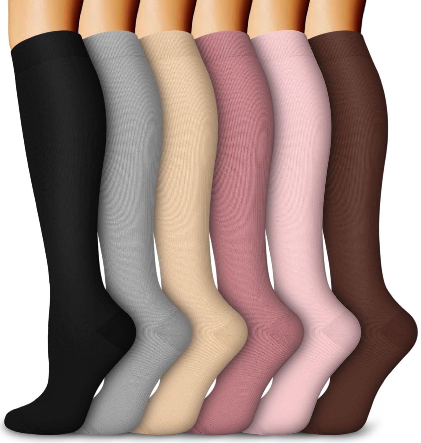 Aoliks Medical Compression Socks for Women & Men - Knee High Support Socks for Running, Nurses, Travel - Improve Circulation & Reduce Swelling for Athletes, Healthcare Workers & Frequent Flyers
