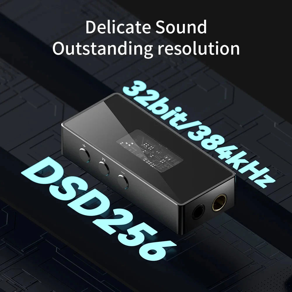 TRN Black Pearl Dual CS43131 Portable USB DAC/AMP Headphone Amplifier - High Resolution Audio for Music Lovers, Gamers & Audiophiles (Perfect for Travel, Office & Home Use)