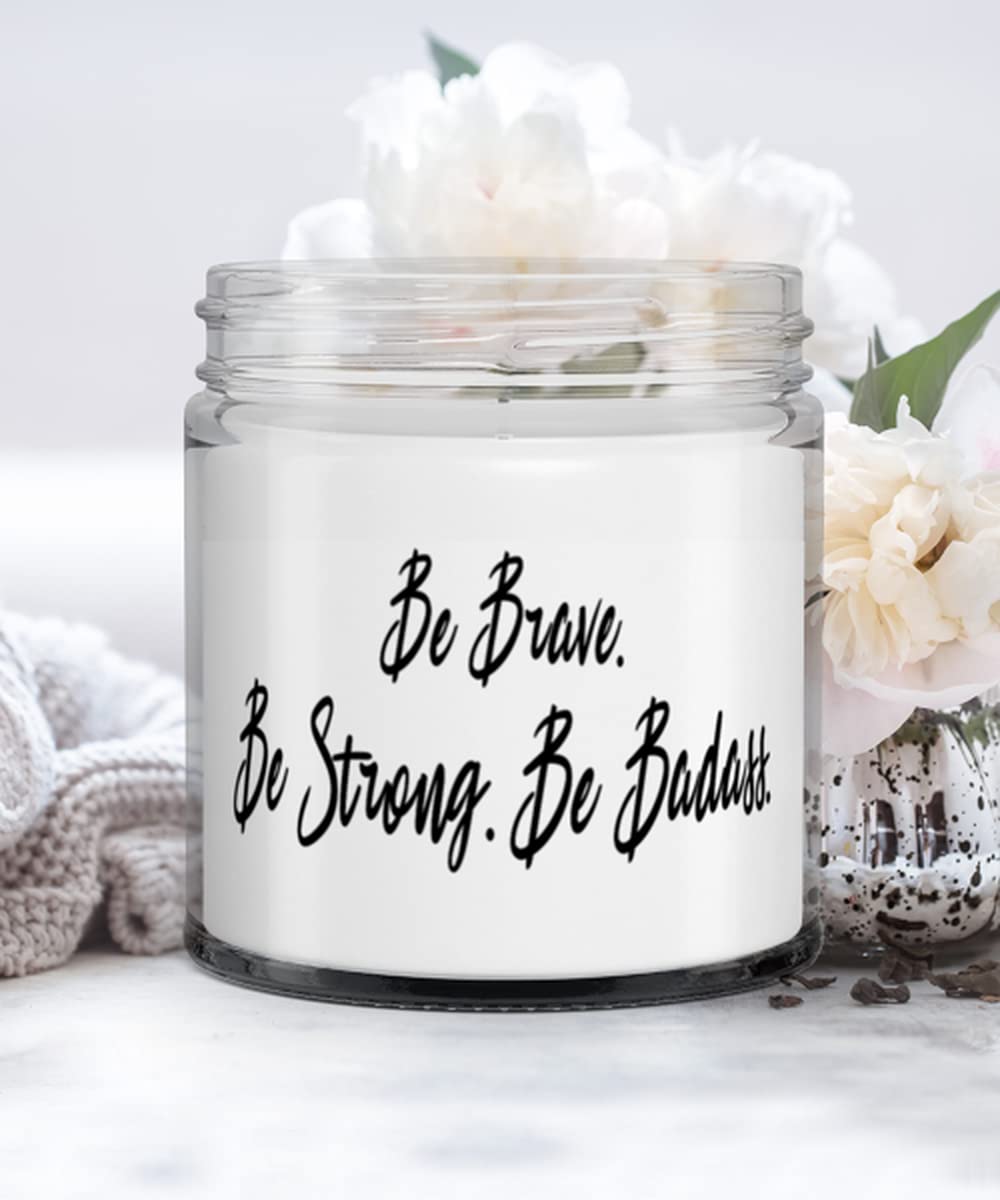 New Mom Soy Candle - Vanilla Scented Relaxation Gift for Brave Strong Women | Unique Birthday Present for Mothers | Home Spa & Nursery Decor