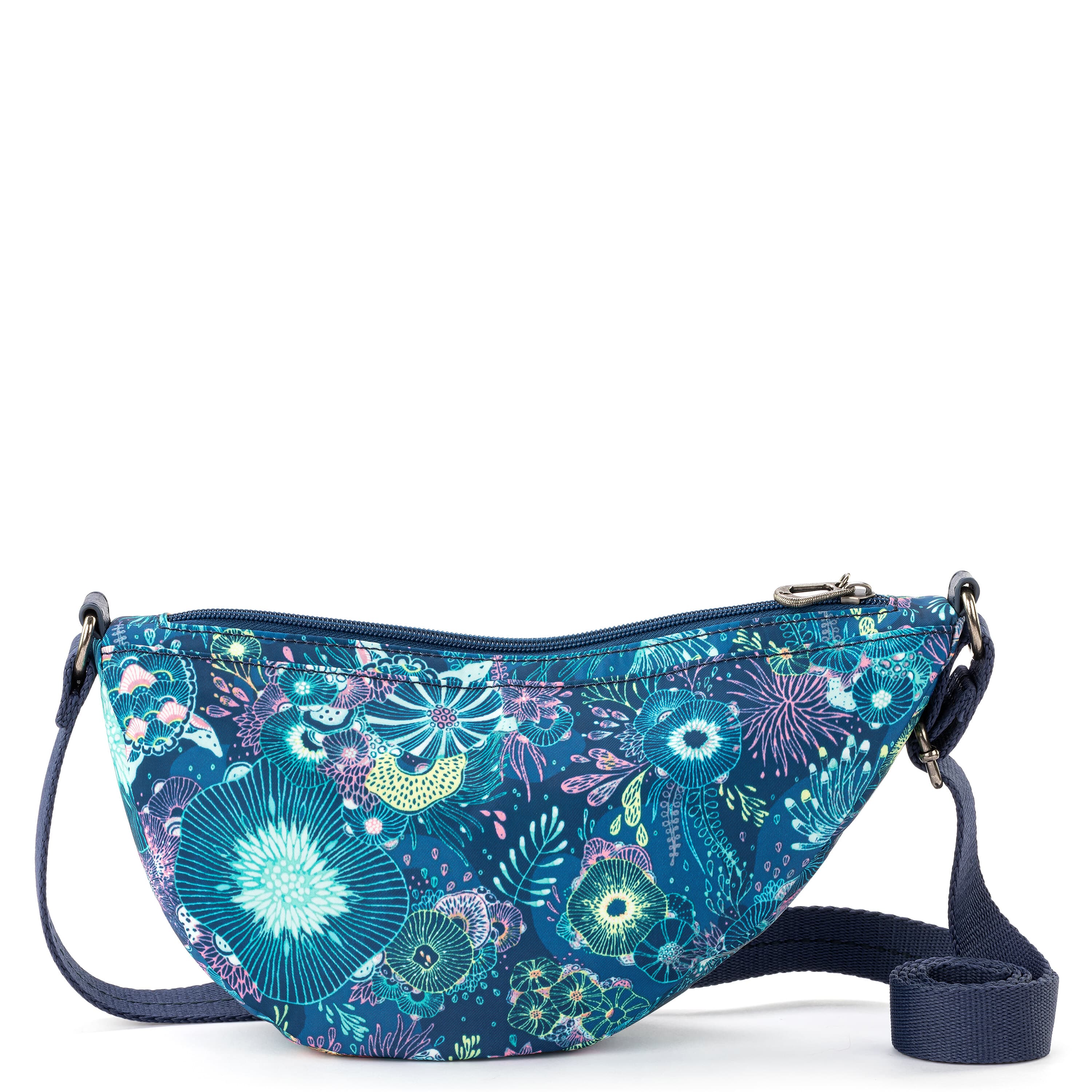 EcoTwill Tess Sling Bag in Royal Blue Seascape - Stylish Crossbody Purse for Women, Perfect for Travel, Shopping & Everyday Use
