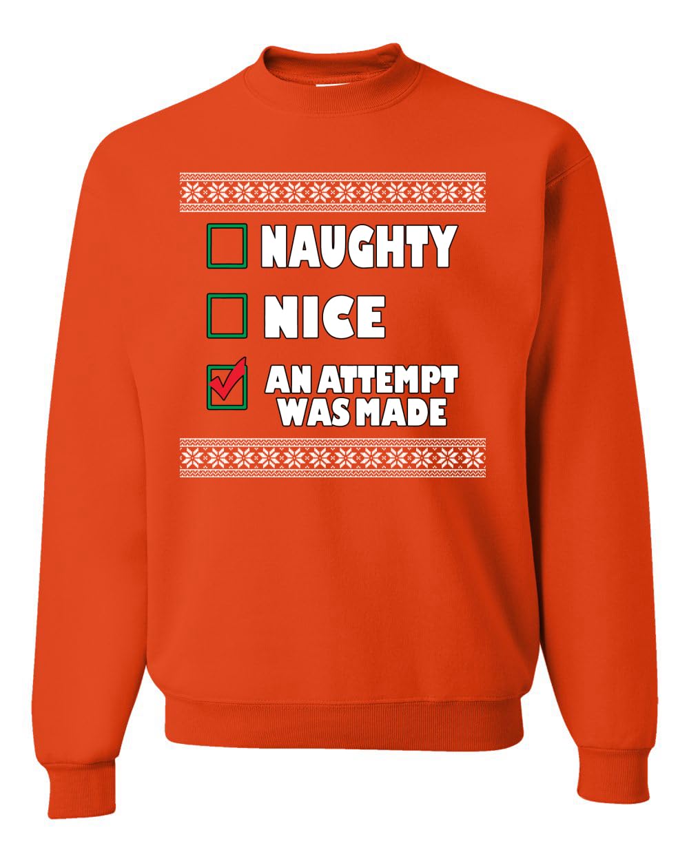 Wild Bobby Naughty Nice Christmas Sweatshirt - Funny Holiday Graphic Crewneck for Men & Women | Perfect for Ugly Sweater Parties & Festive Family Gatherings