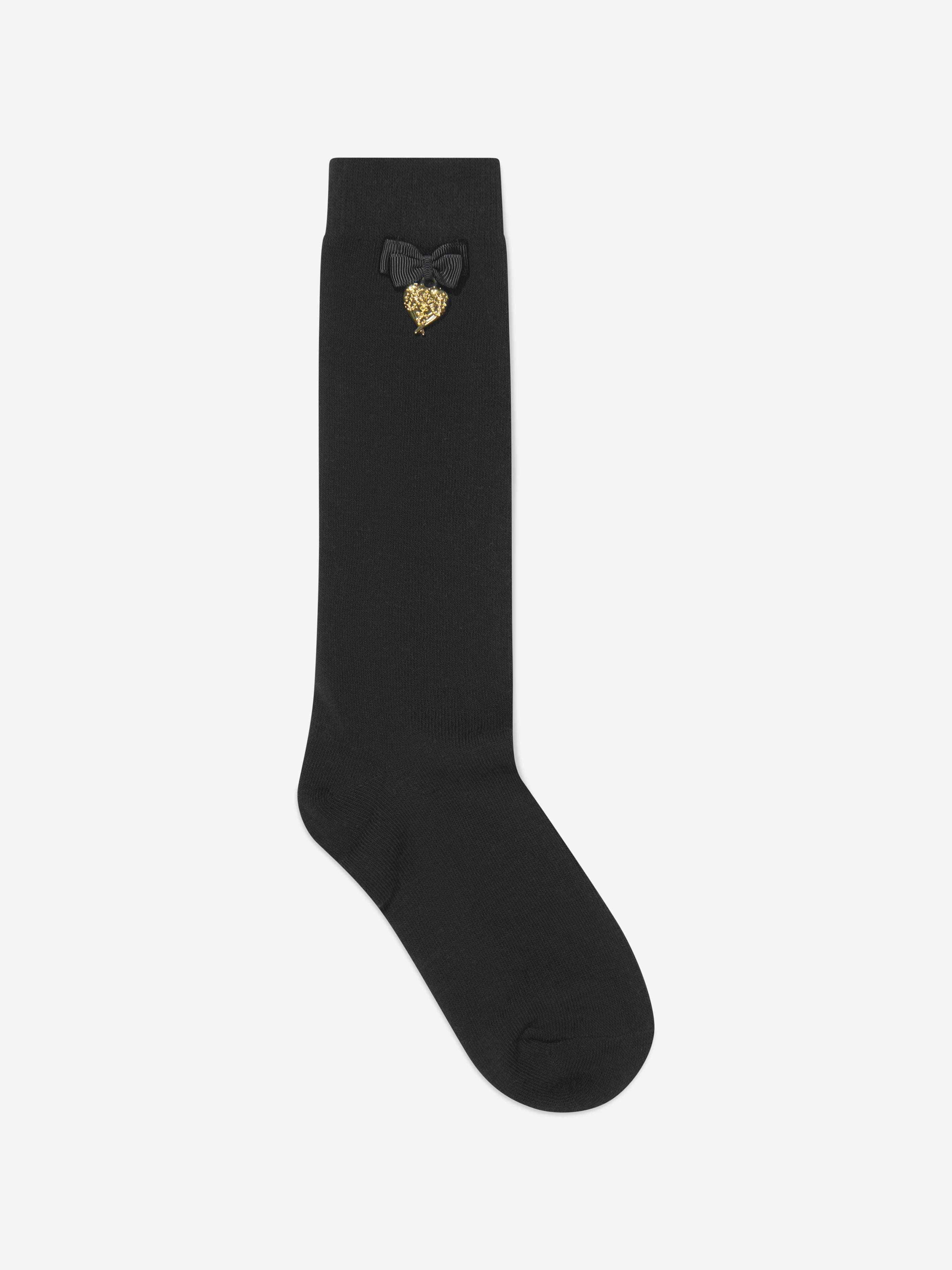 Angels Face Girls Charming Black Socks - Cute & Comfortable Knee-High Socks for School, Dance, and Everyday Wear