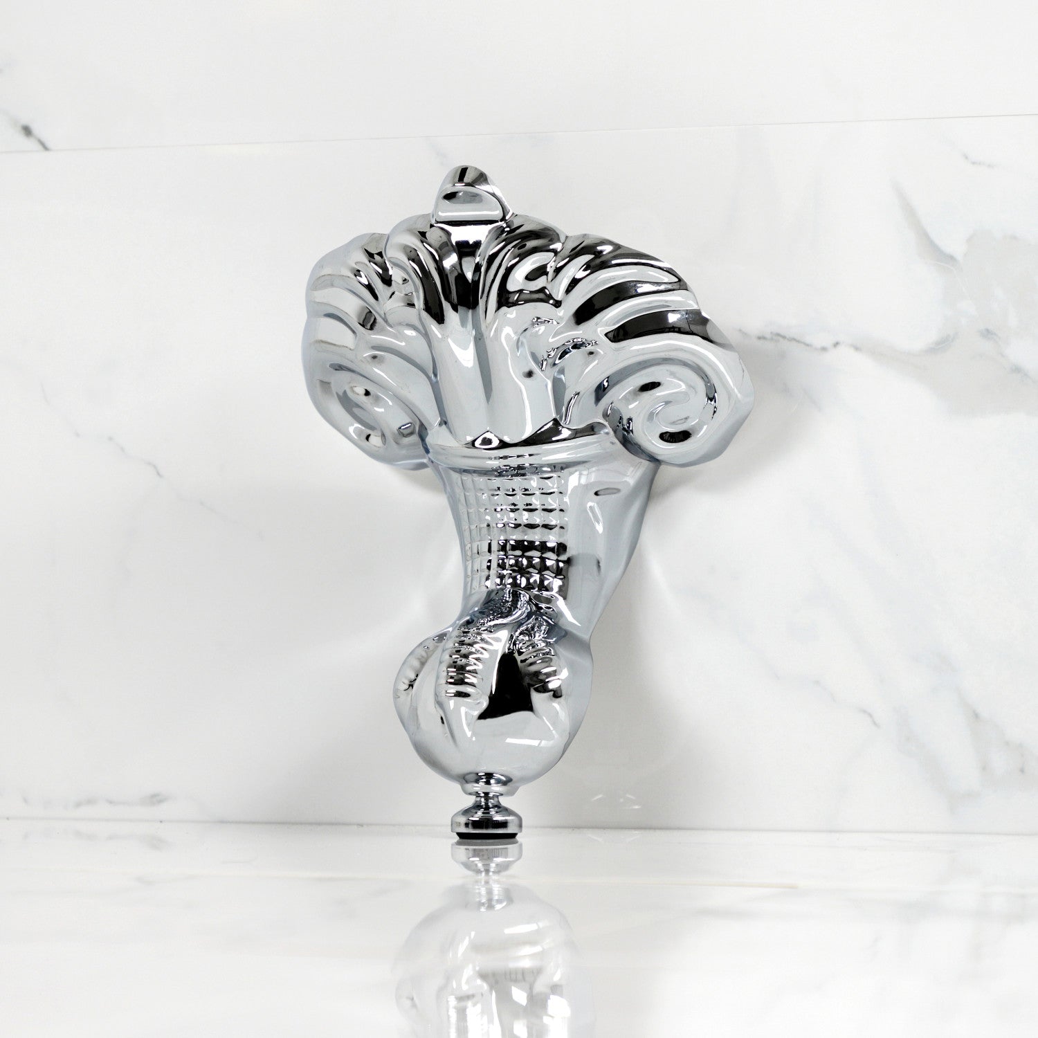 Aqua Eden VFMHJN1 4-Piece Eagle Claw Aluminum Tub Feet Set - Polished Chrome Finish for Bathtub Support & Stability - Perfect for Bathroom Renovation & Tub Installation