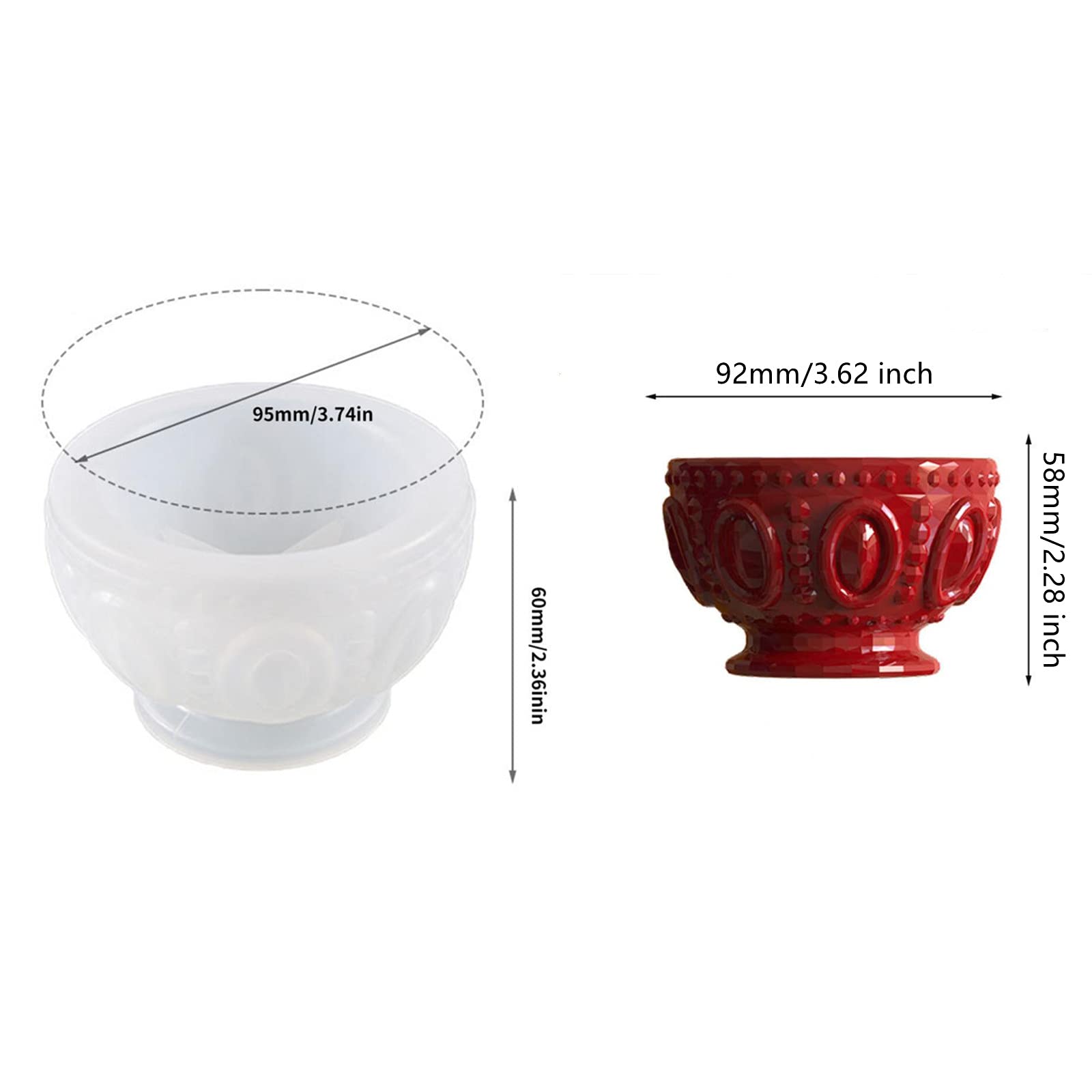 Premium Silicone Concrete Flower Pot Molds for DIY Cement, Clay & Resin Crafts - Round Bowl Planter Molds for Candle & Soap Making - Perfect for Home Decor, Garden Projects & Handmade Gifts