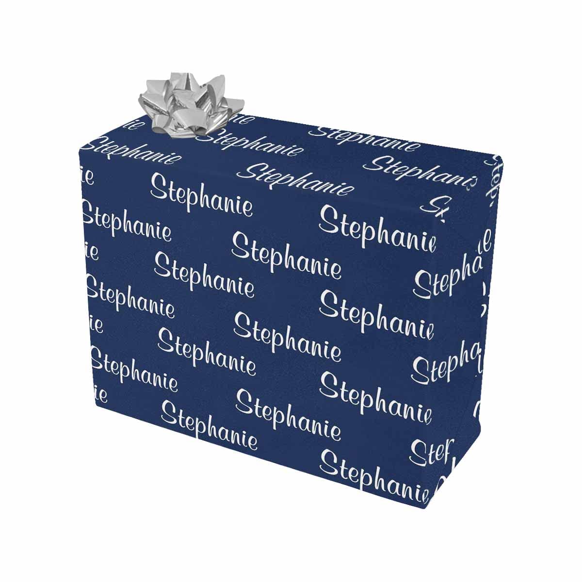 MyPupSocks Personalized Navy Blue Birthday Wrapping Paper Set - Custom Name Gift Wrap for Boys, Girls, Men & Women - 1 Roll (58