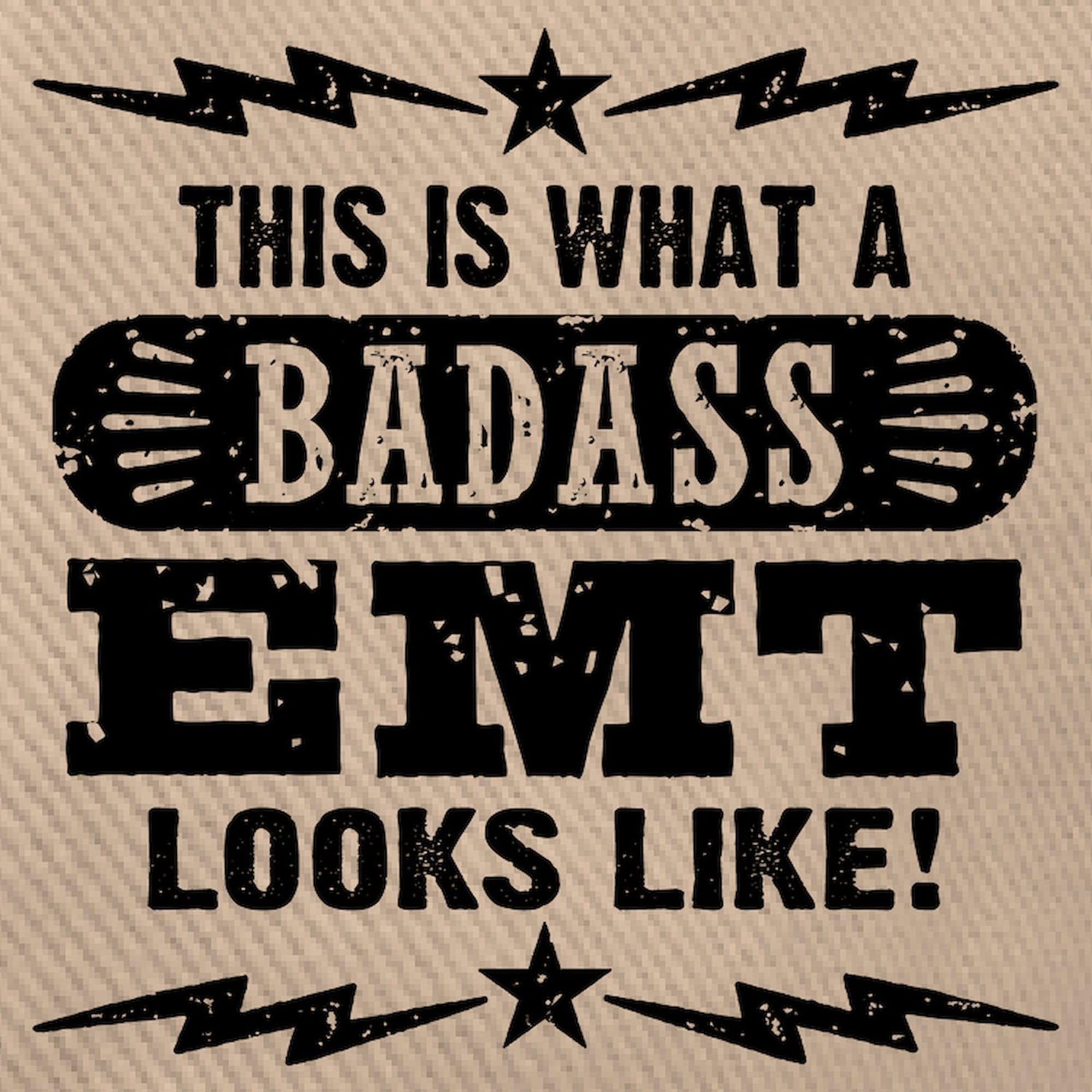 Badass EMT Adjustable Baseball Cap - Premium Quality, One Size Fits All - Perfect for EMTs, Paramedics & First Responders on Duty