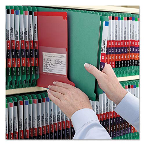 Smead 29785 Pressboard End Tab Classification Folders - Legal Size, 6-Section, Green, 10/Box - Perfect for Office Organization & Document Filing