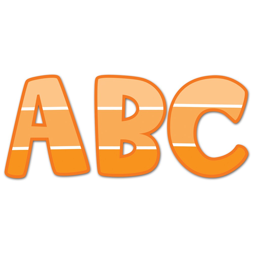 Creative Teaching Press Orange 2-Inch Uppercase Letter Stickers (2082) - Perfect for Classroom Decor, Bulletin Boards & DIY Craft Projects