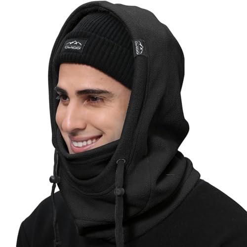 Balaclava Ski Mask for Men & Women - Winter Fleece Face Cover, Windproof Cold Weather Hooded Neck Warmer for Skiing, Snowboarding & Outdoor Activities