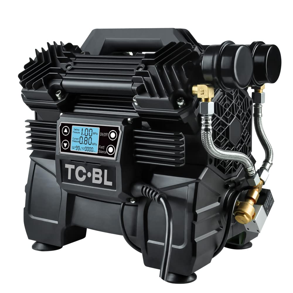 145PSI 2HP Heavy Duty Oil-Free Tankless Air Compressor Pump - Perfect for DIY Projects, Home Repairs & Professional Workshops