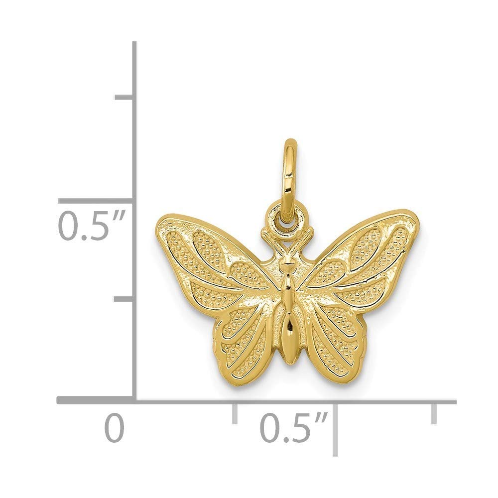 10K Yellow Gold Butterfly Charm Pendant - Roy Rose Jewelry | Elegant Dainty Necklace for Women | Perfect Gift for Birthday, Anniversary & Valentine's Day