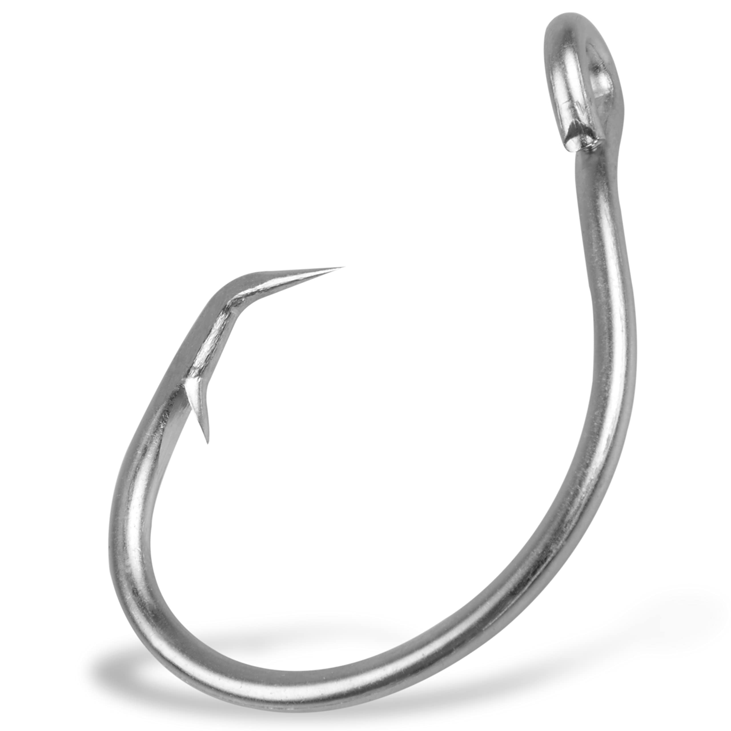 Premium Stainless Steel Tuna Circle Hooks - 2X Strong Short Shank Big Game Fishing Hooks for Catfish, Bass & Saltwater Fishing (Size 8/0-18/0) - Ideal for Deep Sea Fishing & Heavy Duty Angling