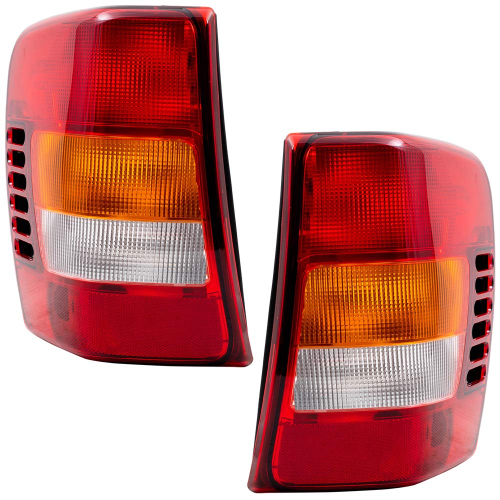 Brock Replacement Tail Lights Lens with Circuit Boards for 2002-2004 Jeep Grand Cherokee - Driver & Passenger Side (Part# 55155138AJ) - Perfect for Night Driving & Vehicle Restoration