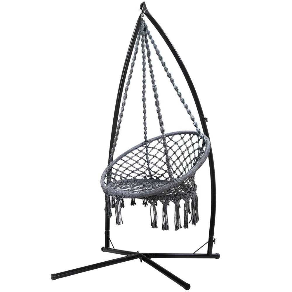 Gardeon Outdoor Hammock Chair with Steel Stand - 49