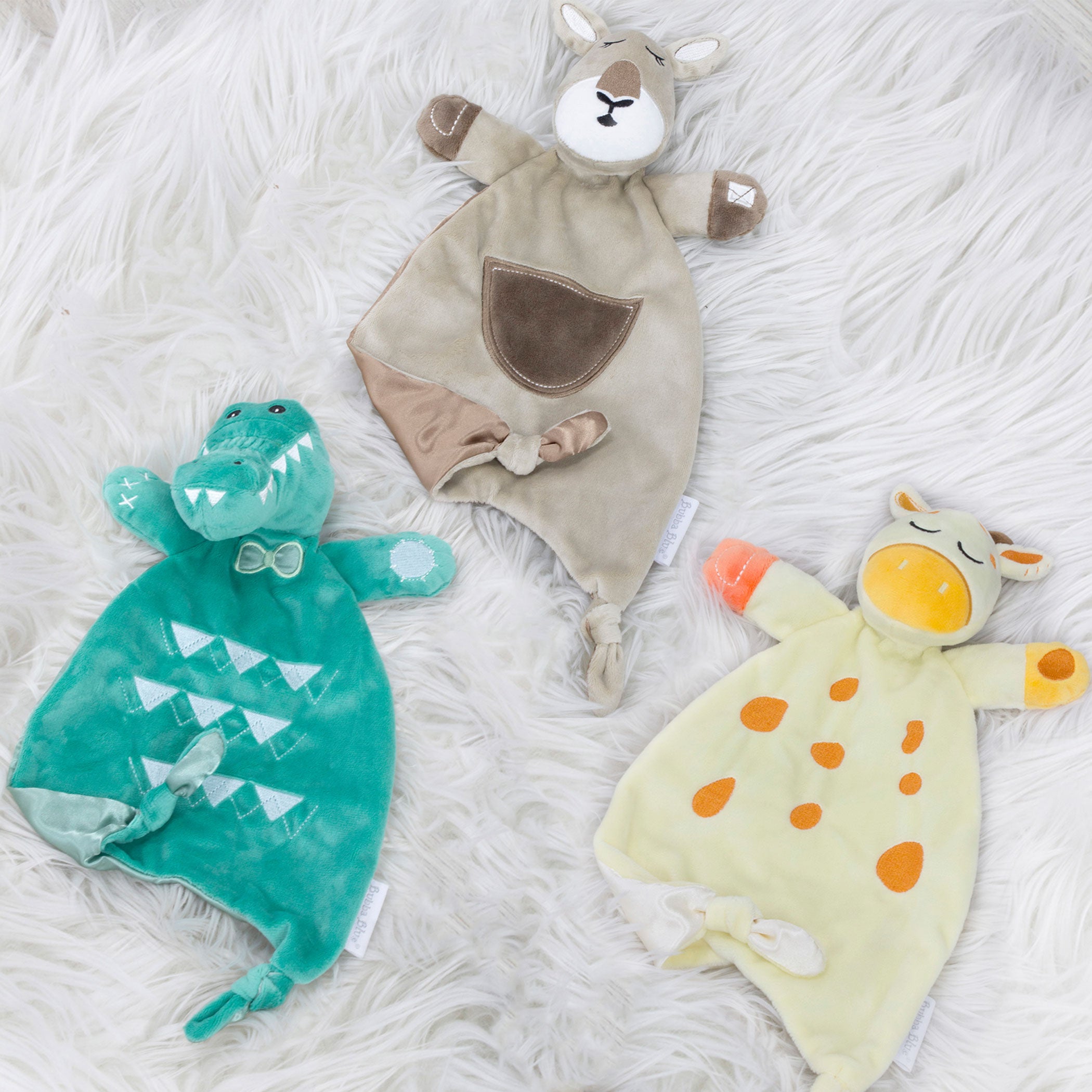 2-Pack Soft Plush Comforter Toys for Babies - Soothing Security Blanket for Sleep, Travel & Nursery Decor | Cute Stuffed Animal Lovey for Toddlers & Infants