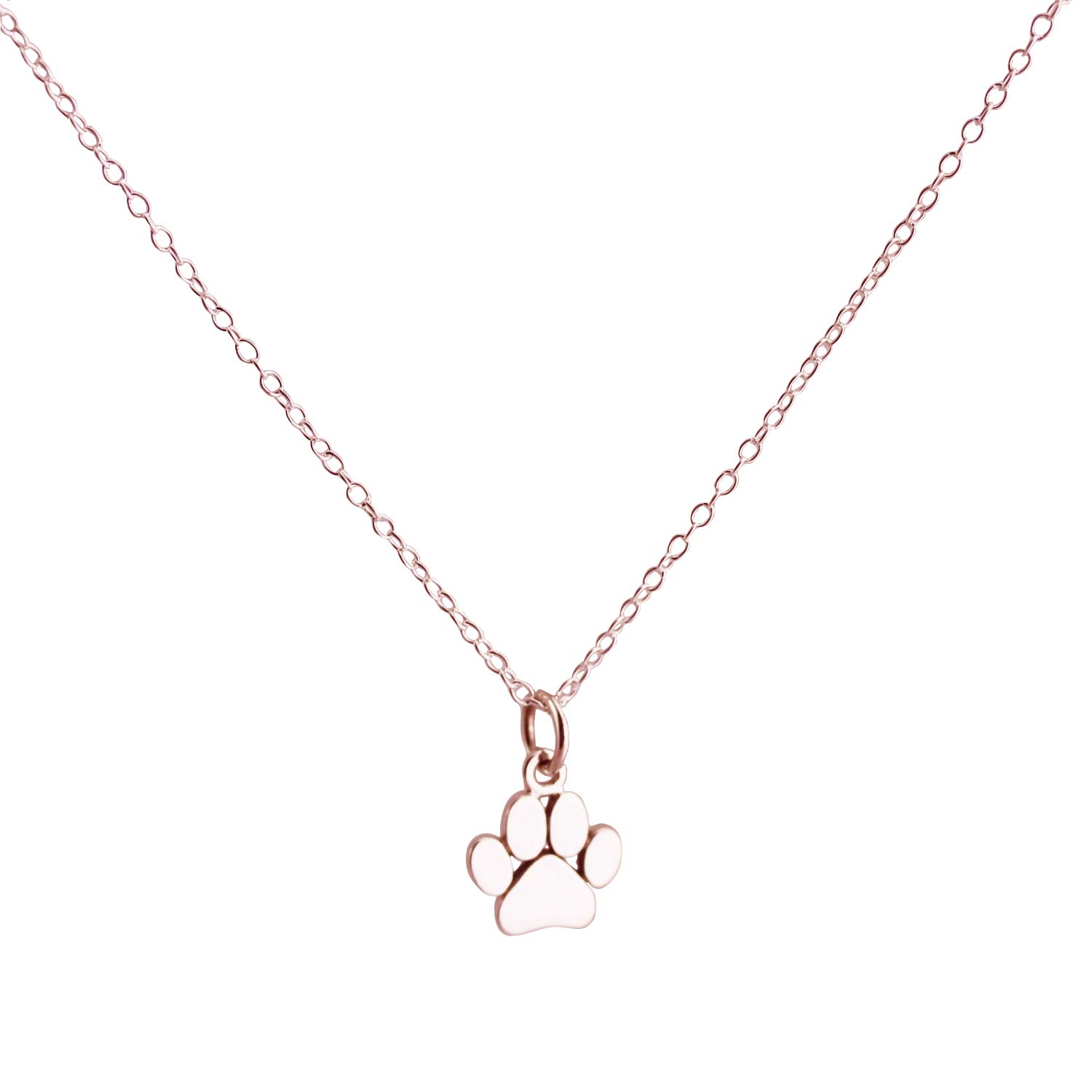 NOUMANDA Cute Paw Print Pendant Necklace - Dog & Cat Pet Jewelry for Women - 18 Inch Two Tone Stainless Steel Chain - Perfect Gift for Pet Lovers, Animal Enthusiasts & Dog Moms - Great for Casual Wear, Date Night & Pet-Themed Events