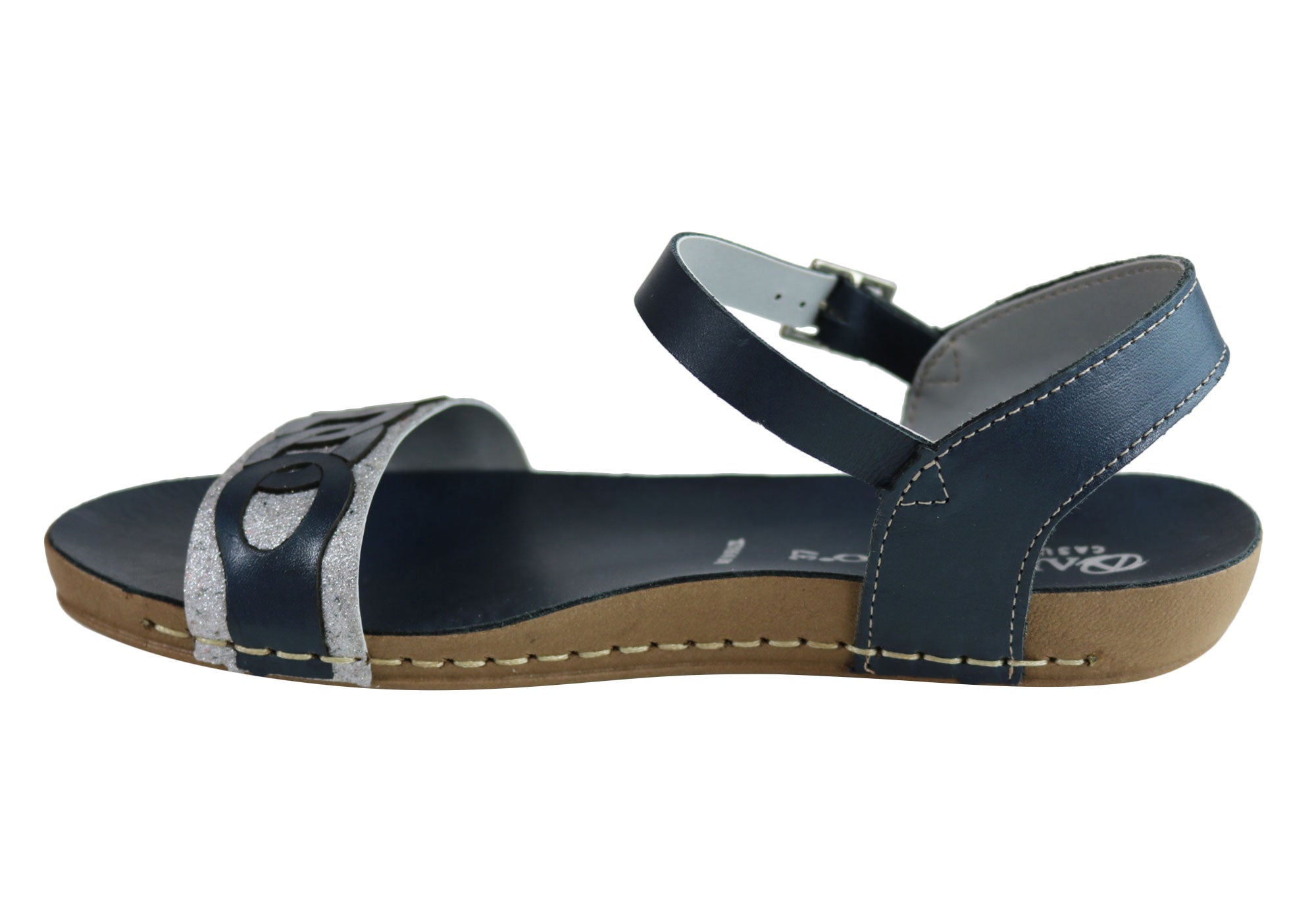 Andacco Corrie Women's Comfortable Leather Flat Sandals - Handmade in Brazil - Perfect for Summer, Beach & Casual Outings