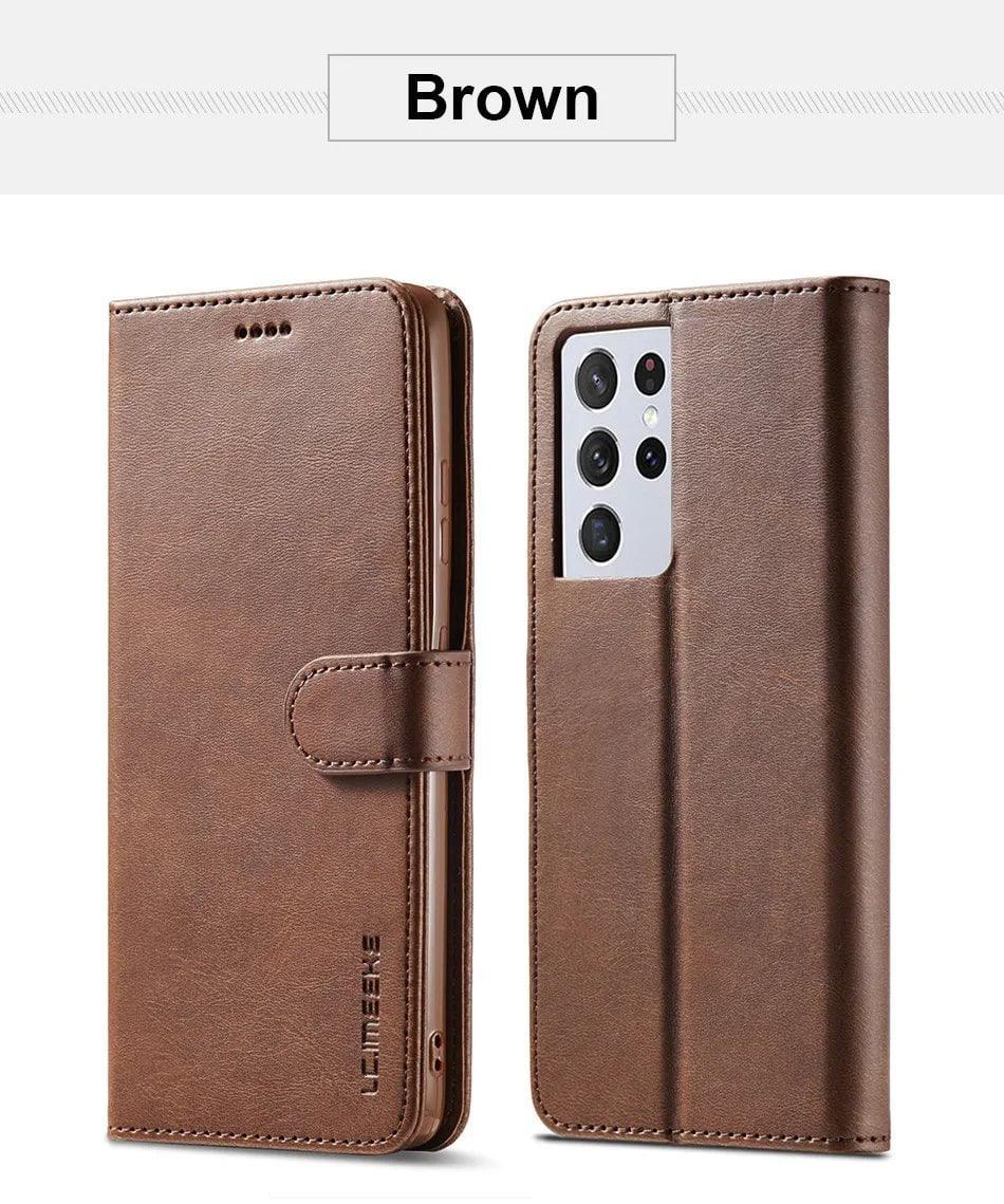 Samsung Galaxy S24 Plus Vegan Leather Wallet Case - Slim Protective Cover with Card Slots for Credit Cards & ID - Perfect for Daily Use, Travel, and Business