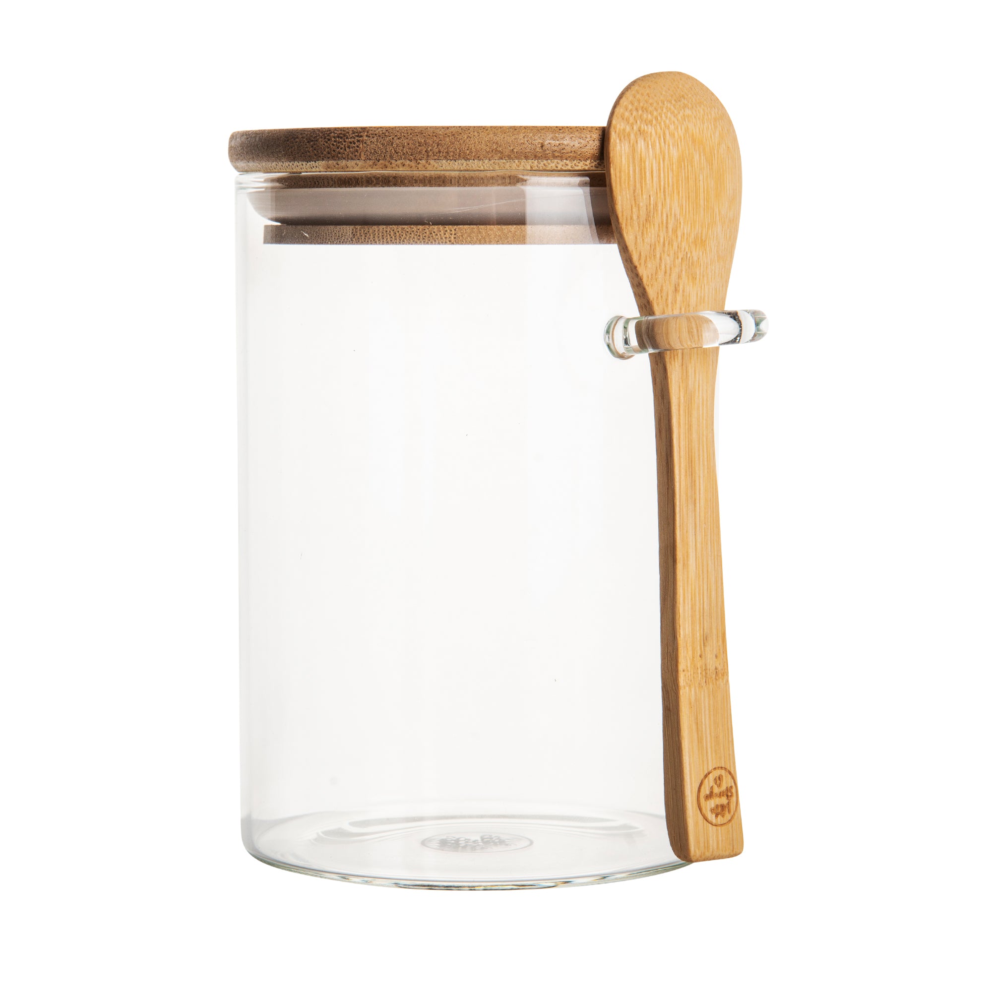 Premium 500ml Bamboo Glass Jar with Spoon - Eco-Friendly Storage for Spices, Tea, Coffee & DIY Crafts - Perfect for Kitchen, Pantry & Gift Giving
