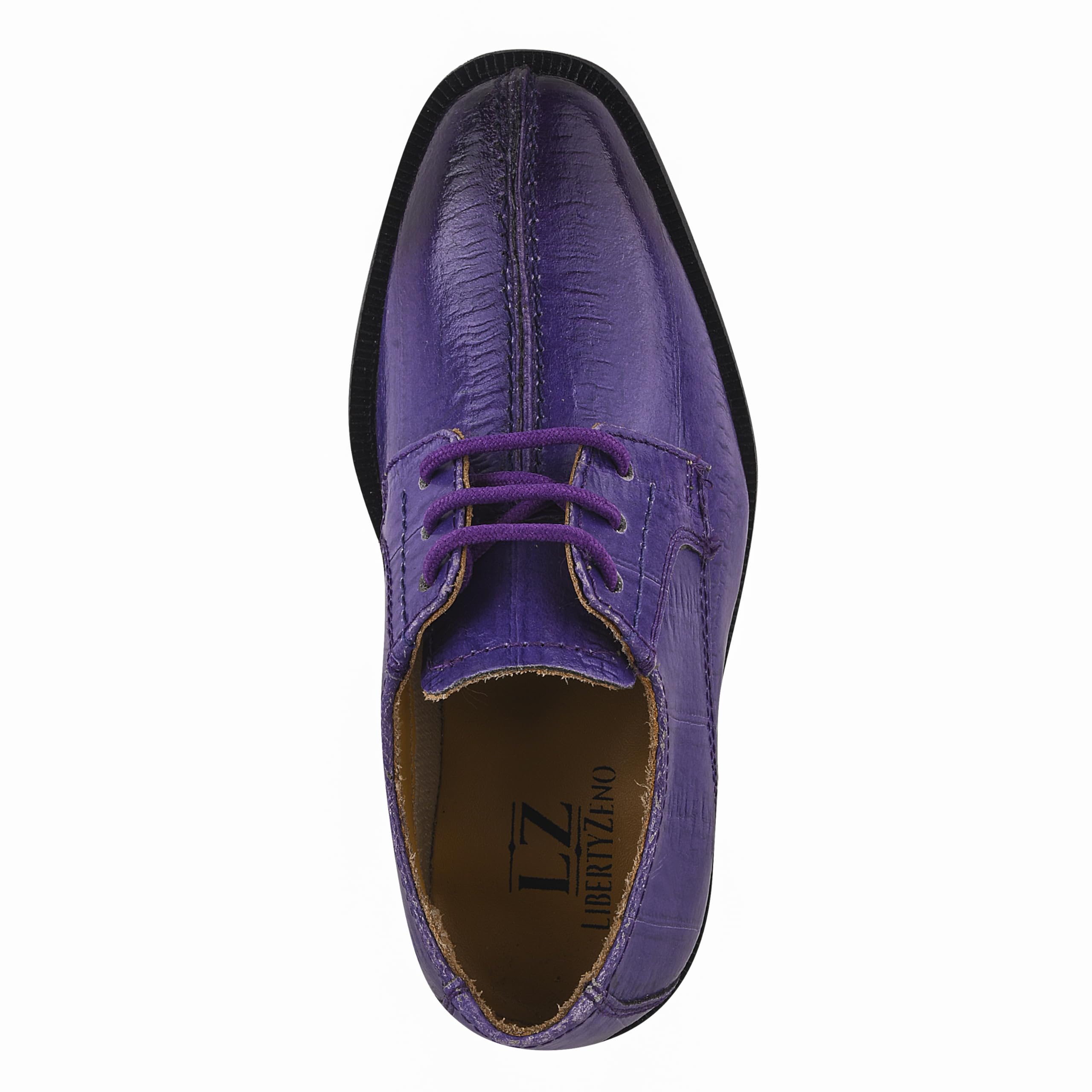LIBERTYZENO Genuine Leather Boys Dress Shoes - Animal Print Oxford Lace-Up for Toddlers & Kids | Perfect Easter Gift for School, Church & Special Occasions
