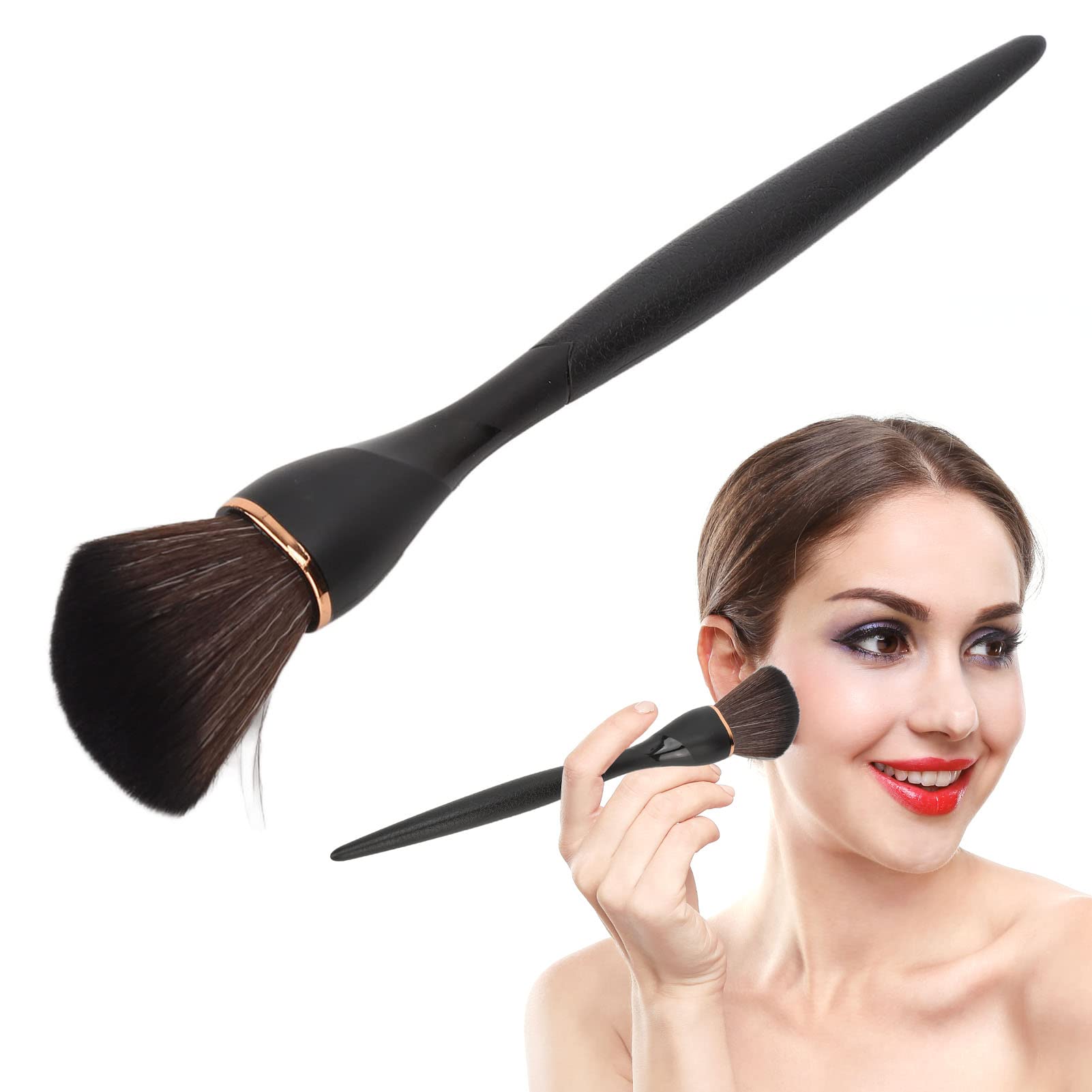 Premium Blending Brush for Flawless Makeup - Soft & Dense Synthetic Fiber Foundation Brush for Even Application (Black) | Perfect for Contouring, Highlighting & Seamless Blending