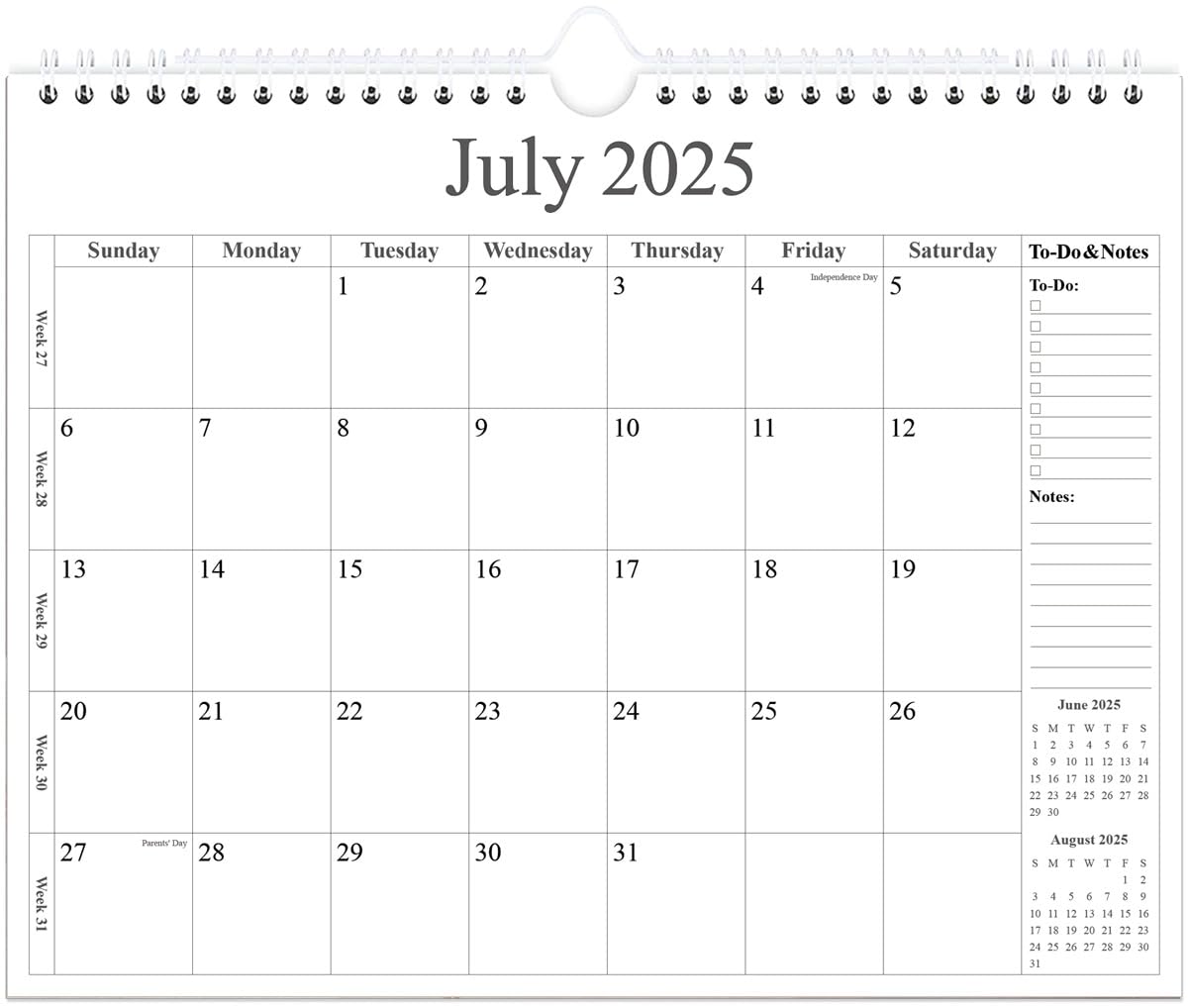 2025-2026 Wall Calendar | 18-Month Planner (July 2025-December 2026) | Premium Thick Paper, Durable Twin-Wire Binding & Hanging Hook | 12