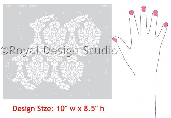 Beautiful Lace Furniture Stencil for DIY Home Decor - Perfect for Wood, Walls & Fabric Painting Projects