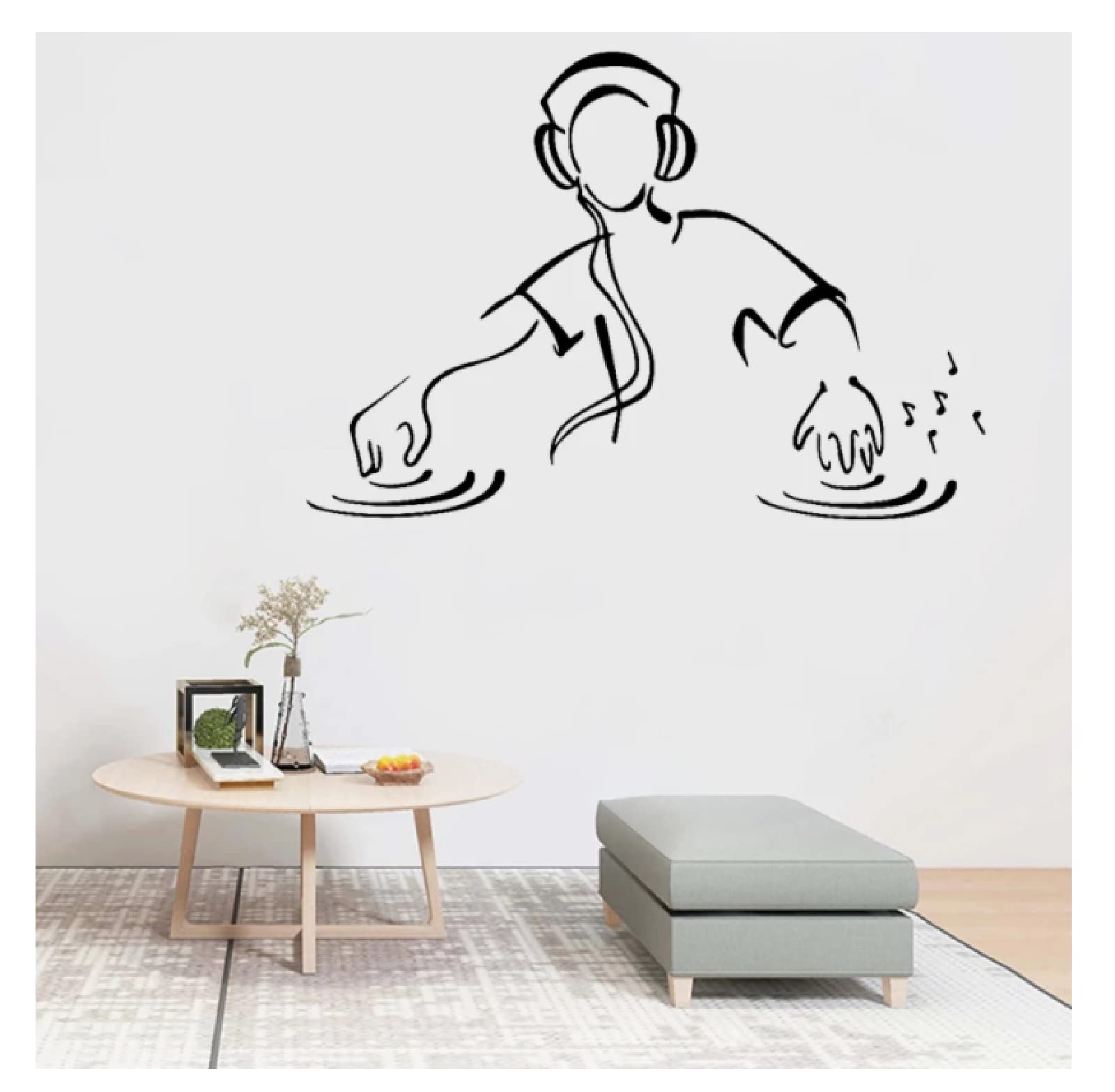 Removable Music Note Wall Stickers - Self-Adhesive Vinyl Decals for DIY Home Decor, Waterproof Guitar Art Poster 42x60cm - Perfect for Bedroom, Nursery, Music Room & Office Wall Decoration