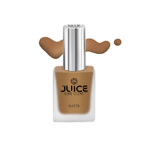 JUICE Quick-Dry Nail Polish - Long Lasting, Chip Resistant, High Gloss Finish | F&D Approved Colors & Pigments | One Coat Dijon Gold M15 | Perfect for Salon Quality Manicures & At-Home Nail Art