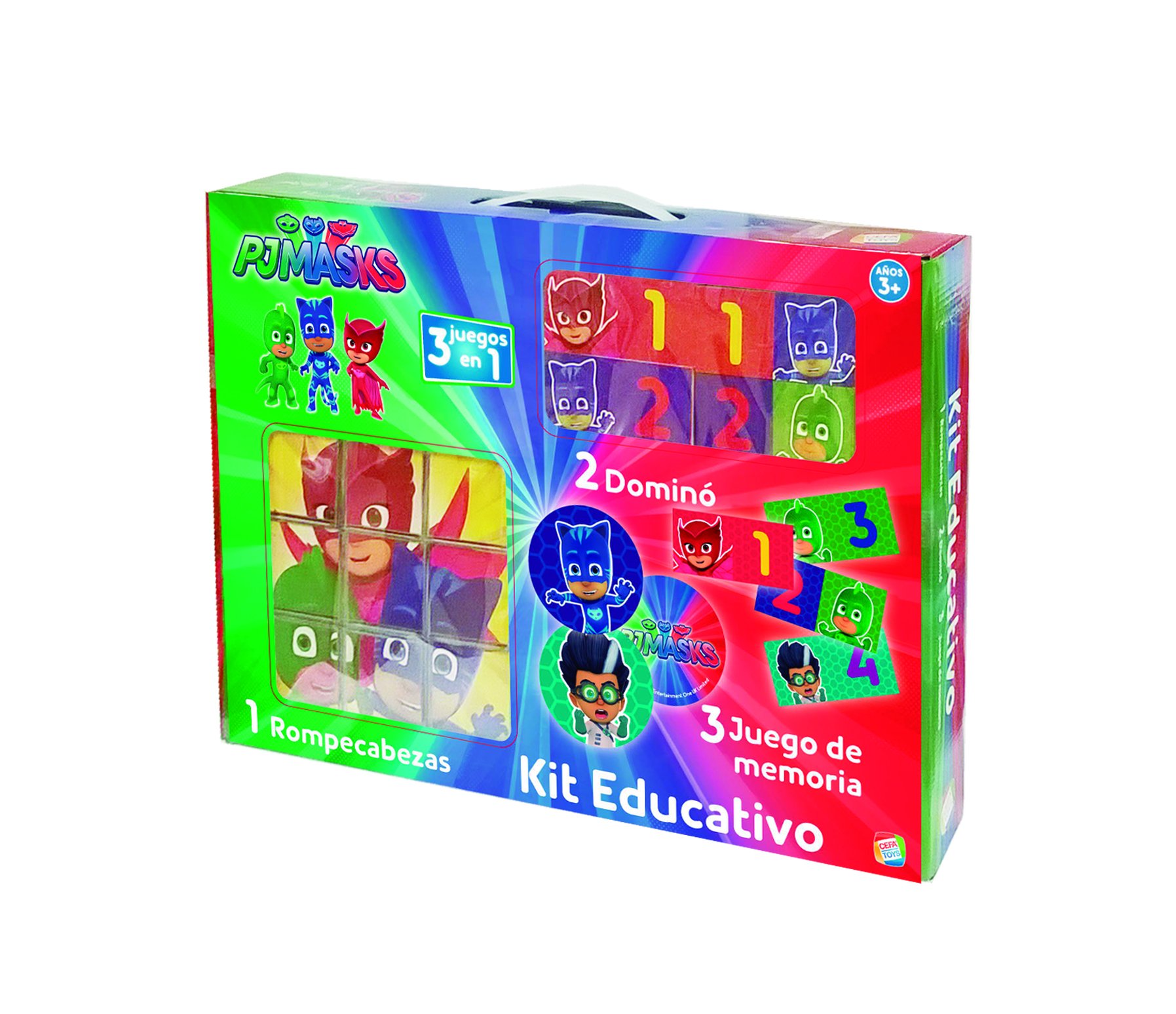 PJ Masks Educational Toy Kit - CEFA Toys 88248 | Superhero Learning Games for Kids | Perfect for Birthday Gifts & Pretend Play