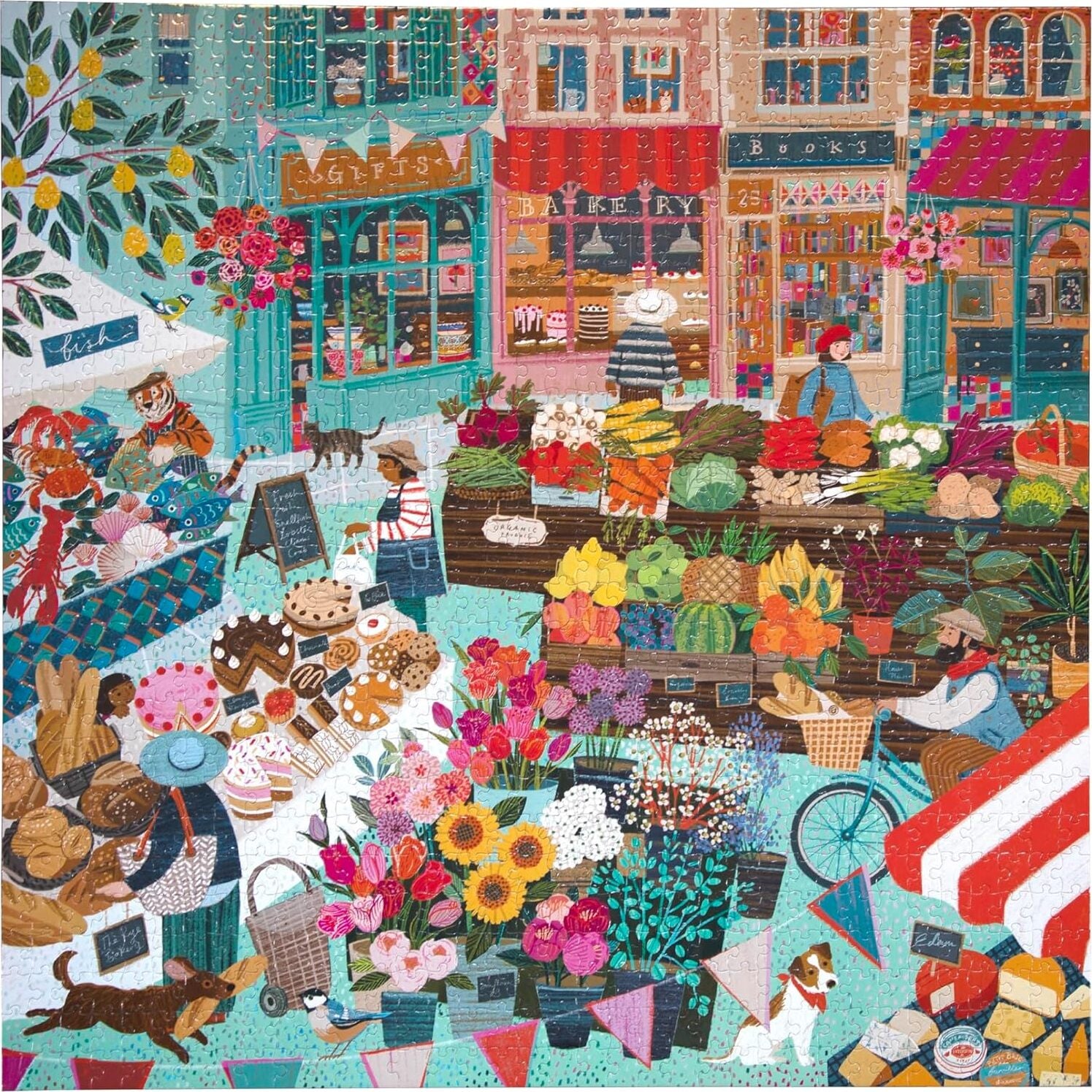 English Green Market 1000-Piece Puzzle - Premium Jigsaw Puzzle for Adults & Teens - Relaxing Brain Teaser for Home Decor, Family Game Night & Stress Relief