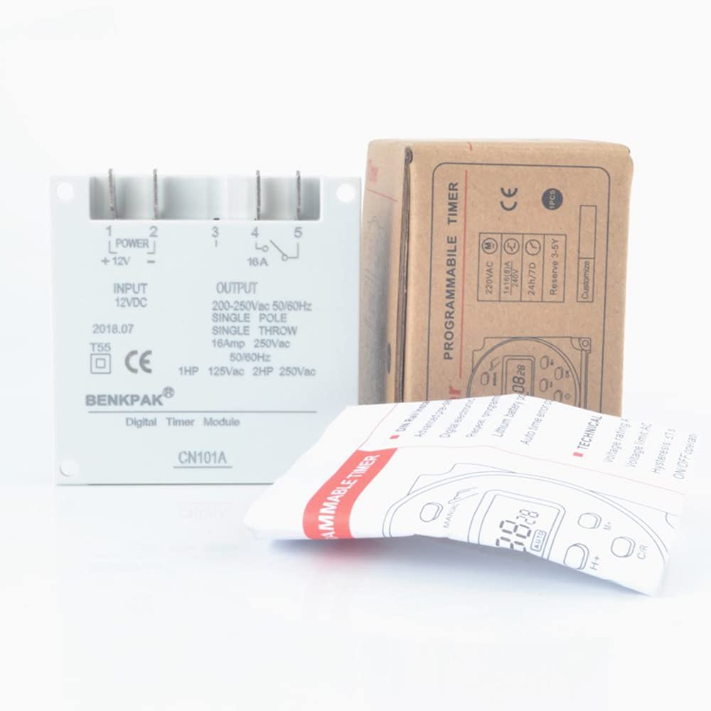 12V DC Digital LCD Programmable Timer Switch with Weekly Settings - Ideal for Home Automation, Lighting Control, and DIY Electronics Projects