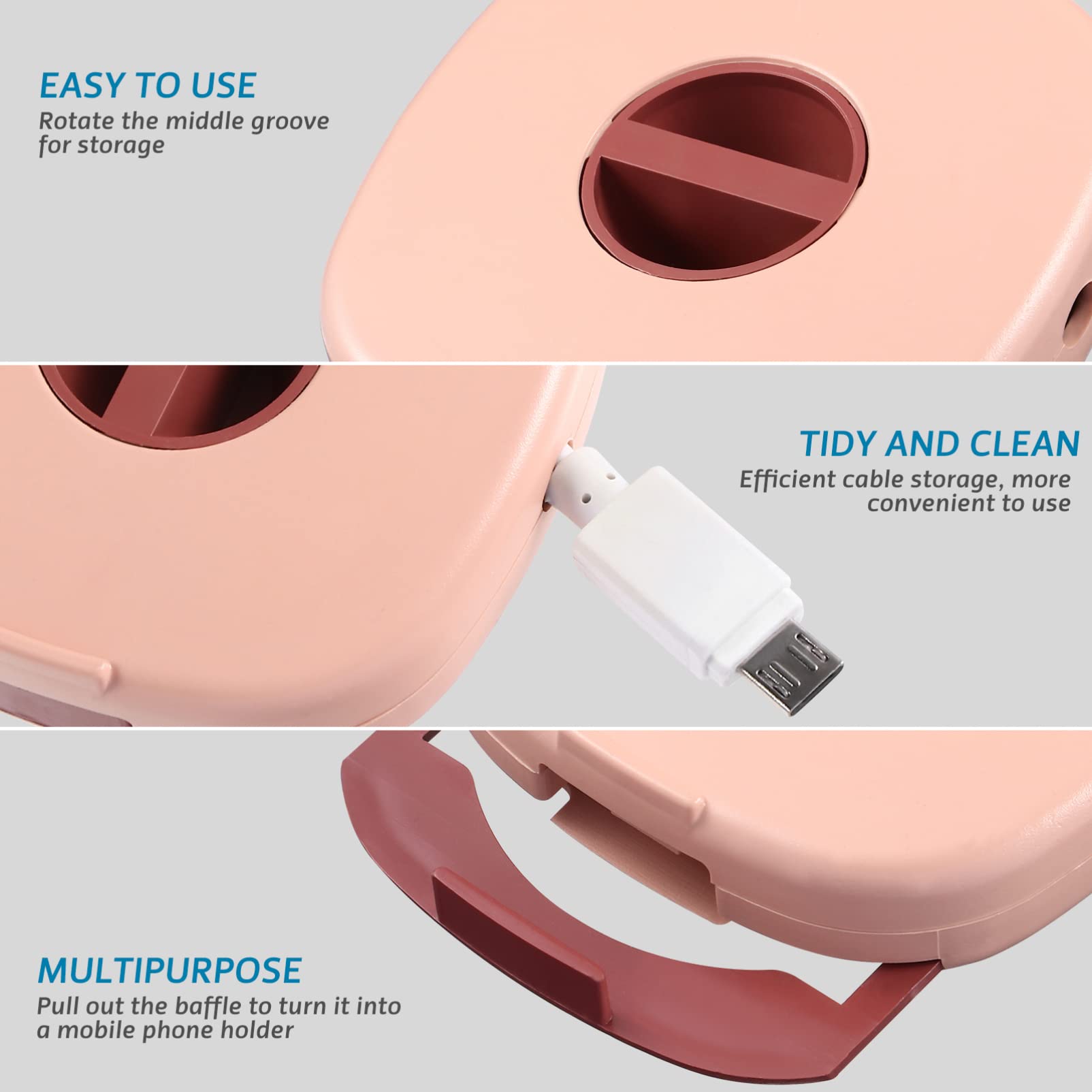 3-Pack Cable Organizer Box - Cord Holder for Phone Charger, Earbuds, Headphones & Wires | Travel & Home Storage Solution for Tangle-Free Cables