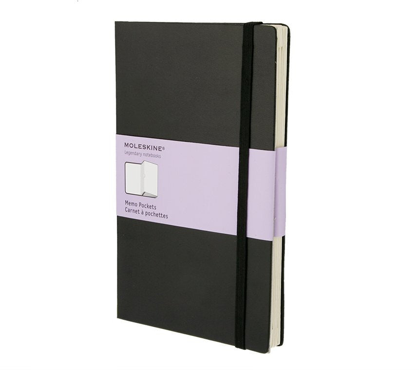 Premium Moleskine Large Hard Cover Notebook with Organizing Memo Pockets - Perfect for Business Meetings, Travel Journaling & Creative Writing