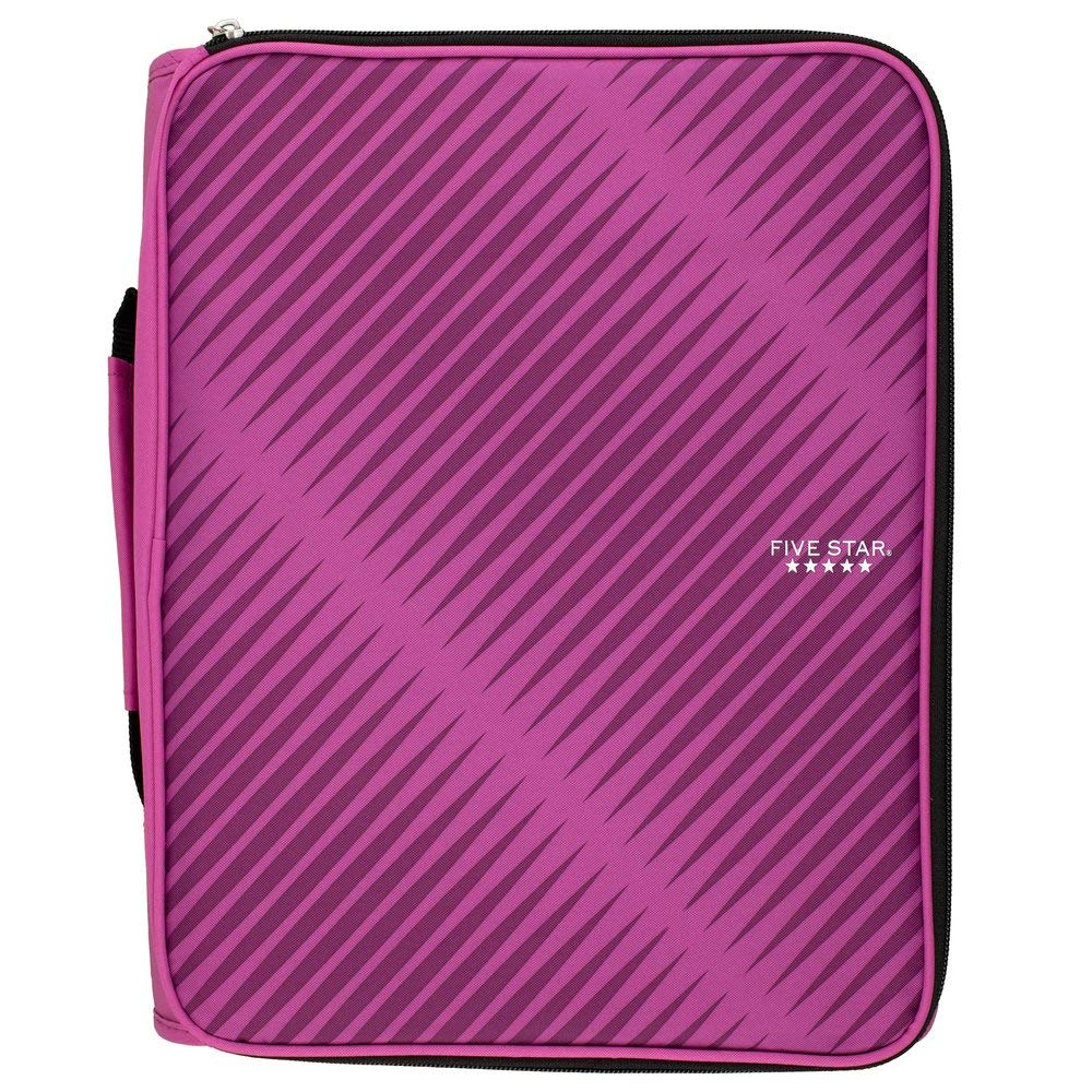 Five Star 2 Inch 3-Ring Zipper Binder with 6 Pocket Expanding File - 380 Sheet Capacity School Binder in Purple (72540) - Perfect for Organizing Notes, Homework & School Supplies