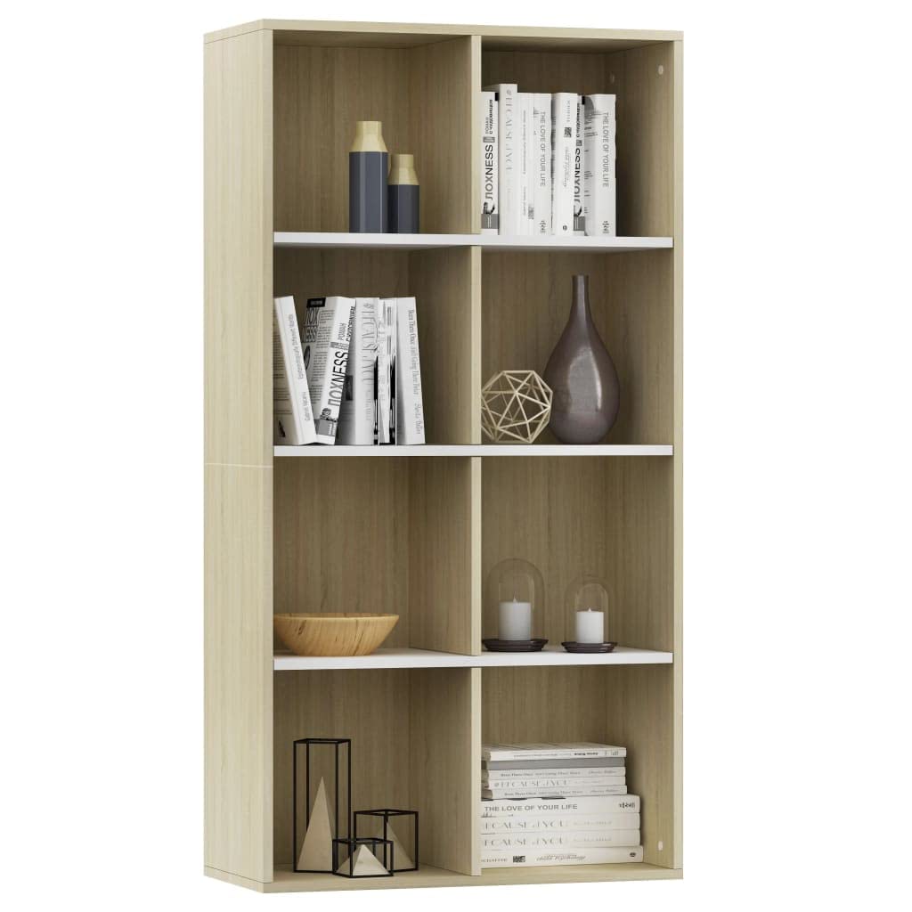 BLUECC White & Sonoma Oak Book Cabinet - 26