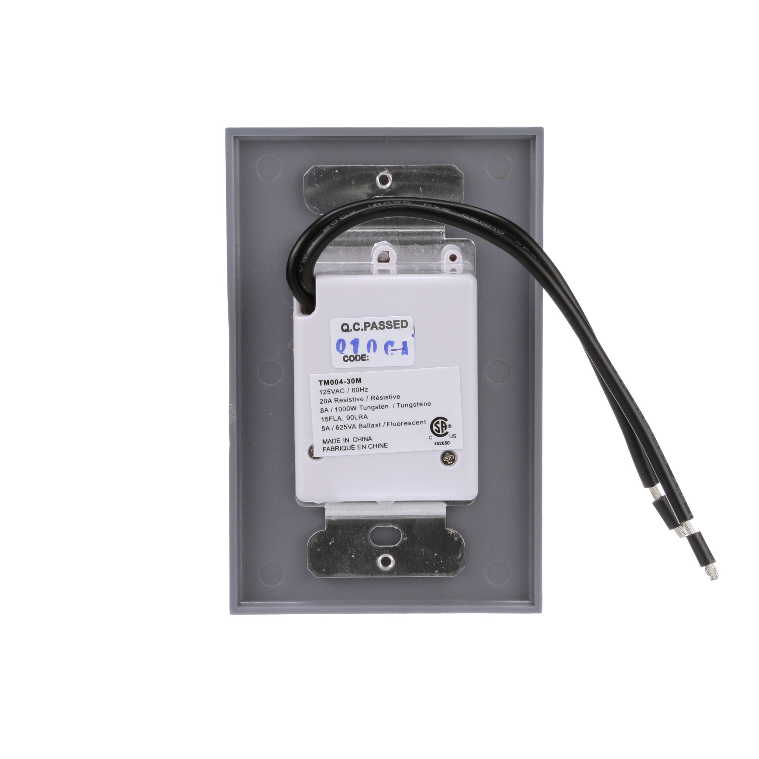 Woods 59716 30-Minute Spring Wound In-Wall Timer - Gray | Automatic Light Switch for Bathroom, Laundry Room & Home Automation