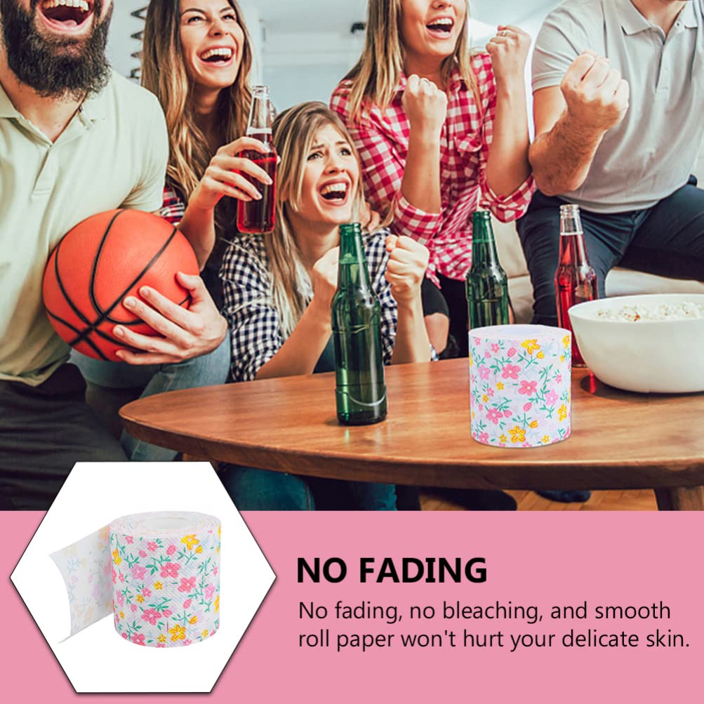 Alipis 2-Pack Floral Pattern Toilet Paper Rolls - Decorative Bath Tissue with Flower Design for Home, Office & Travel | Soft Pink Toilet Paper for Bathroom Decor, Guest Towels & Special Occasions