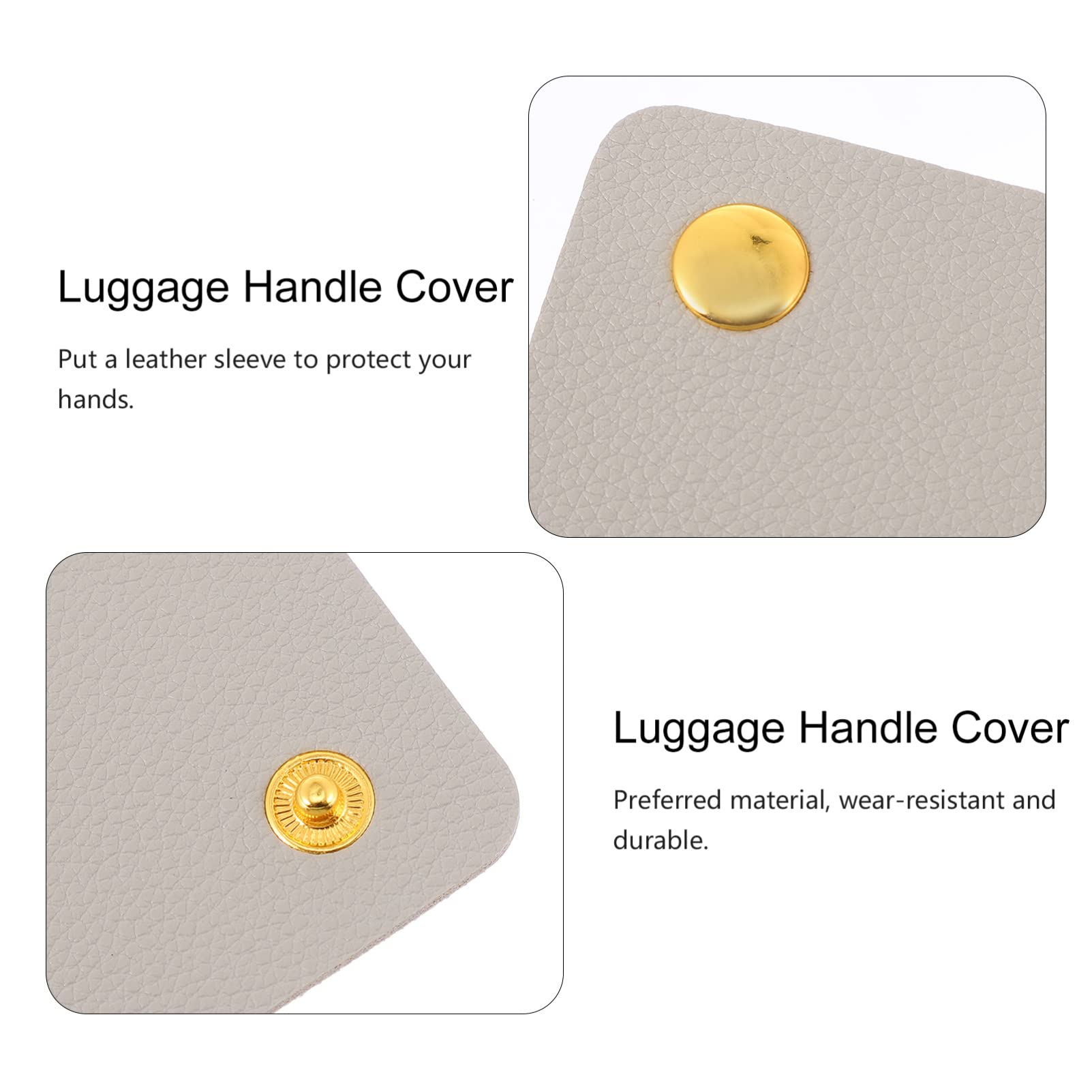 Premium PU Leather Handbag Handle Cover - Durable Luggage Grip Protector for Travel & Daily Use | Fashionable & Comfortable Handle Wrap for Bags, Suitcases & Totes