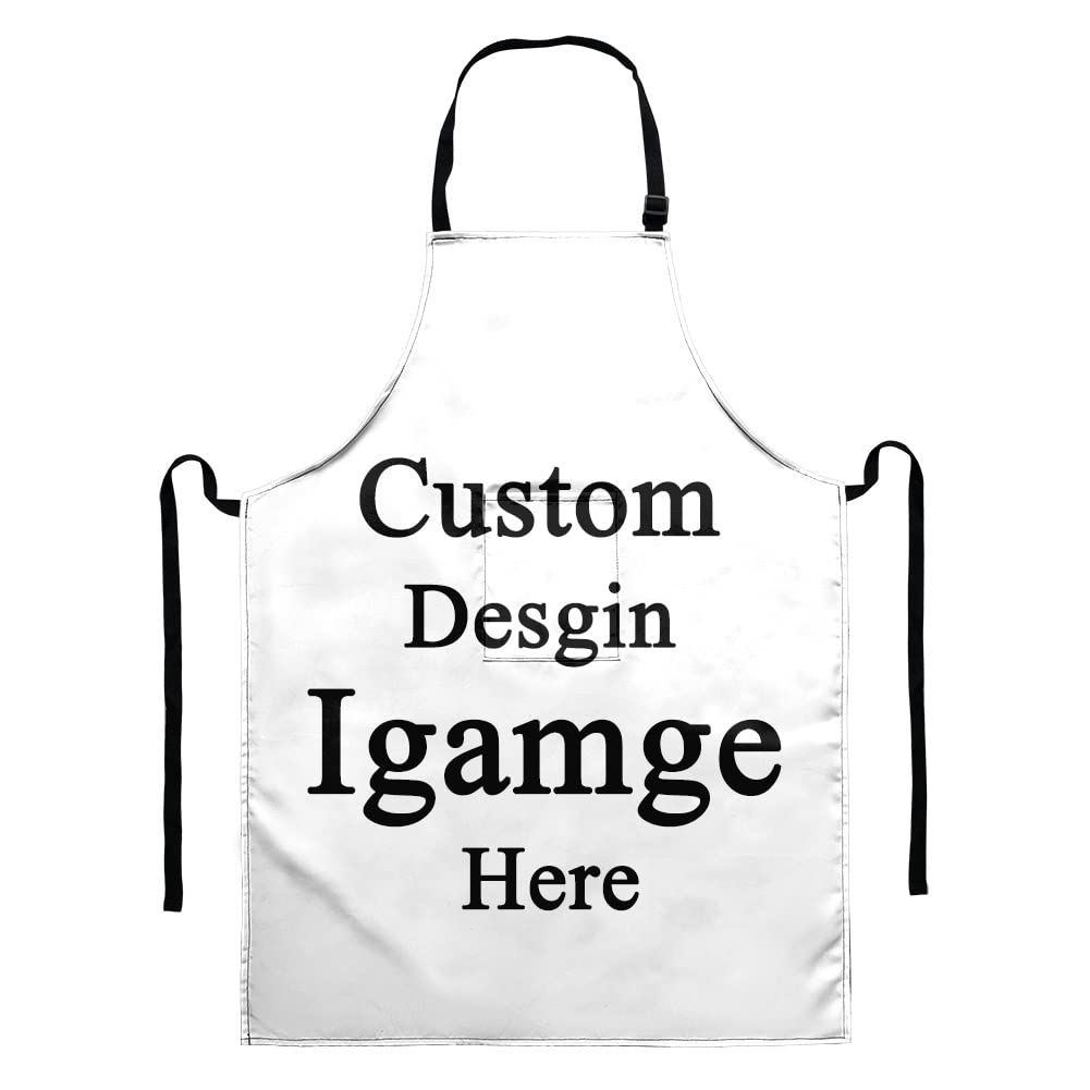 Funny Waterproof Adjustable Aprons for Cooking & BBQ - Decorative Kitchen Chef Bibs with 2 Pockets - Perfect Gift for Women & Men - Ideal for Grilling, Baking & Home Kitchen Use