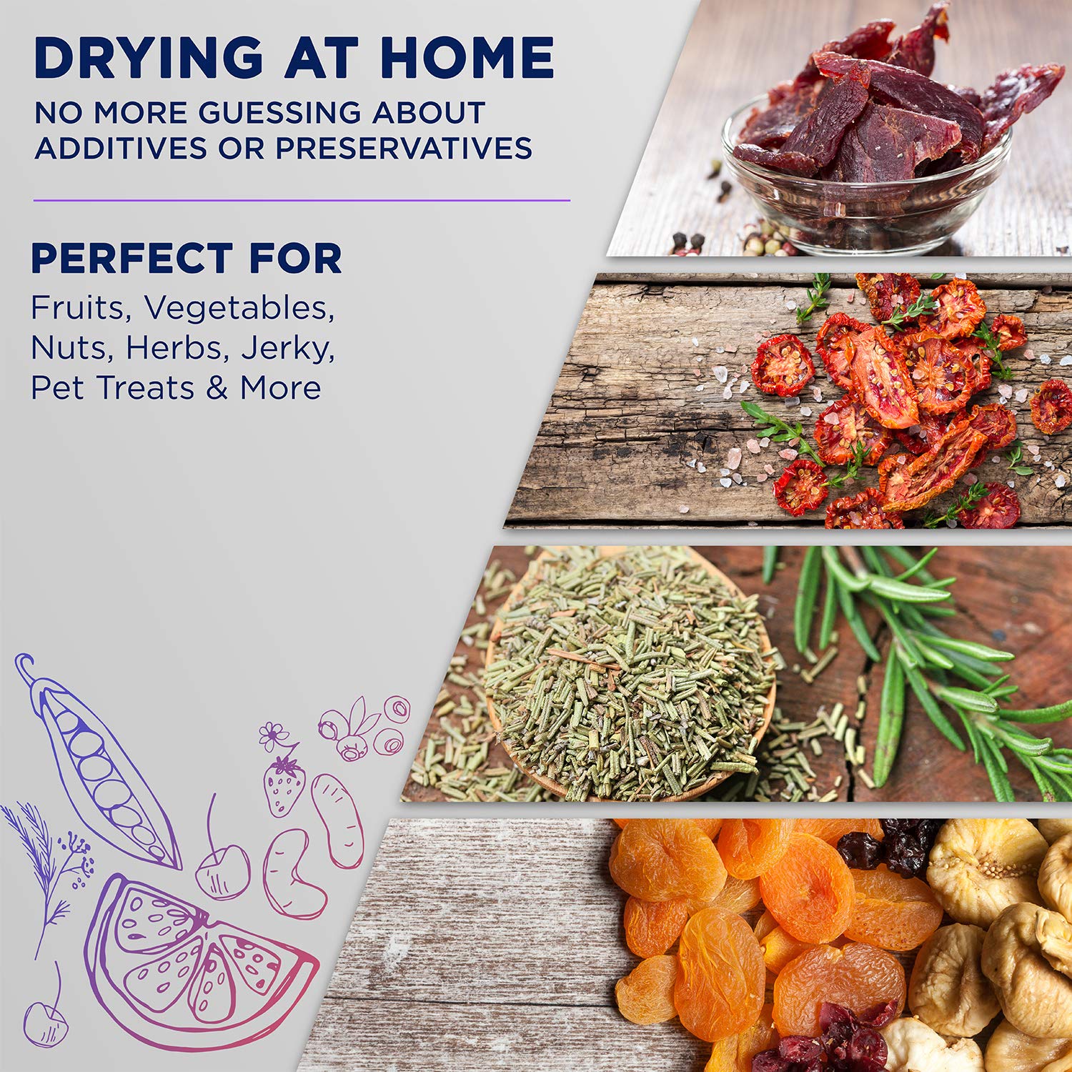 Ivation 10 Tray Commercial Food Dehydrator Machine - 1000W Stainless Steel Dryer with Digital Timer & Adjustable Temperature | Perfect for Making Beef Jerky, Drying Herbs, Fruits, Vegetables & Meat | Ideal for Home Kitchen, Camping & Food Preservation